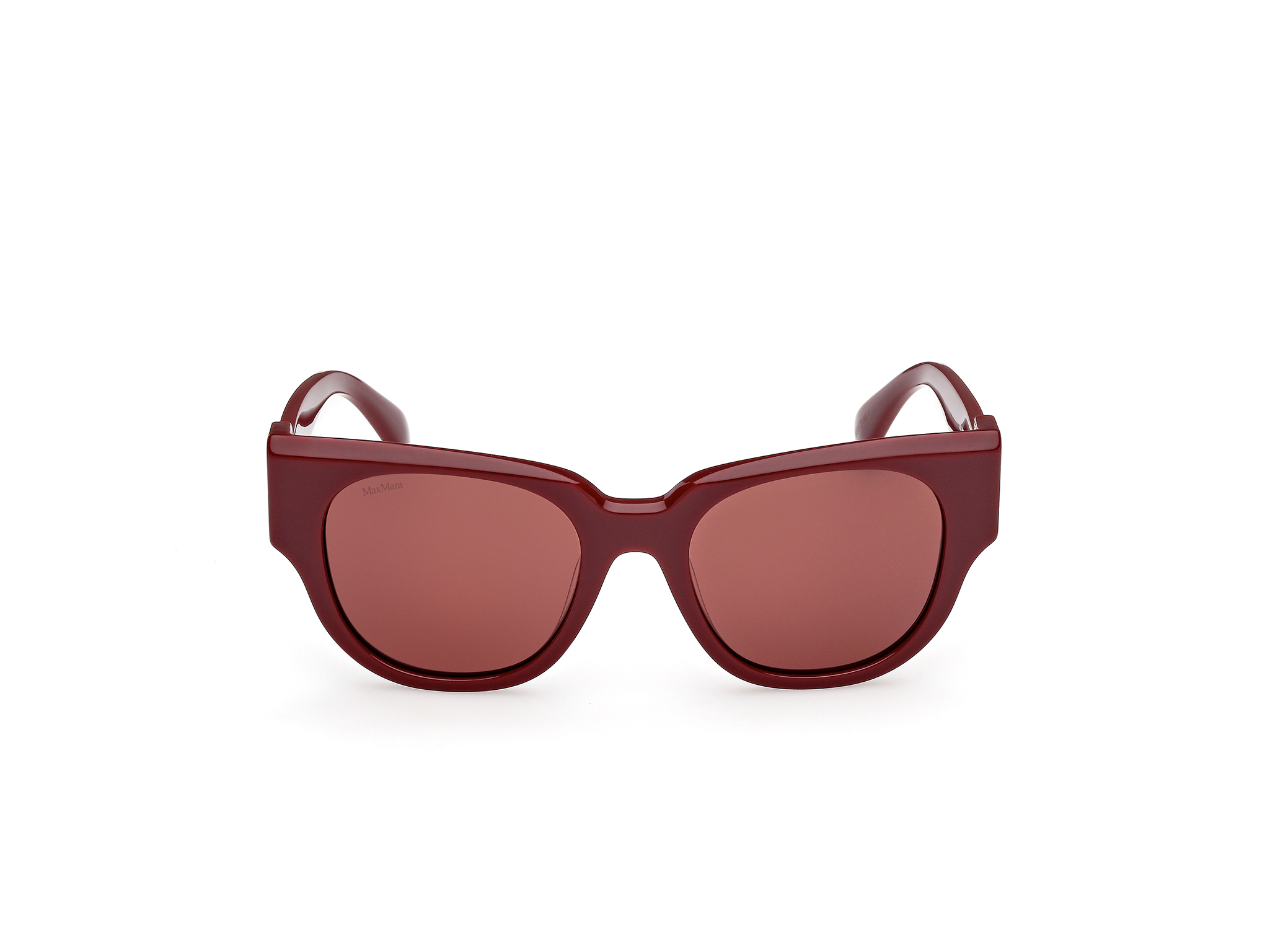 Das Bild zeigt die Sonnenbrille MM0139 von der Marke Max Mara in Bordeaux.