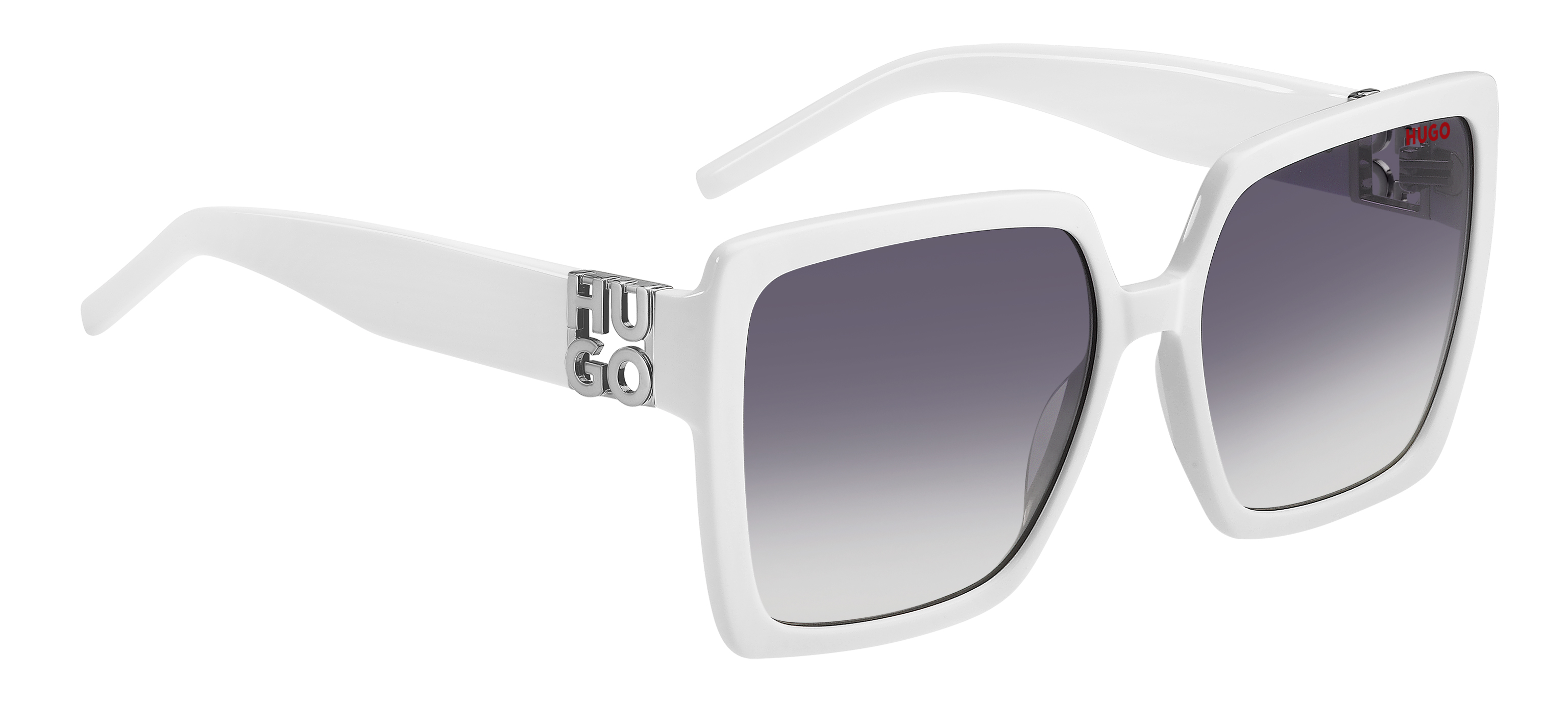 Das Bild zeigt die Sonnenbrille HG1285/S VK6 von der Marke Hugo in weiß.