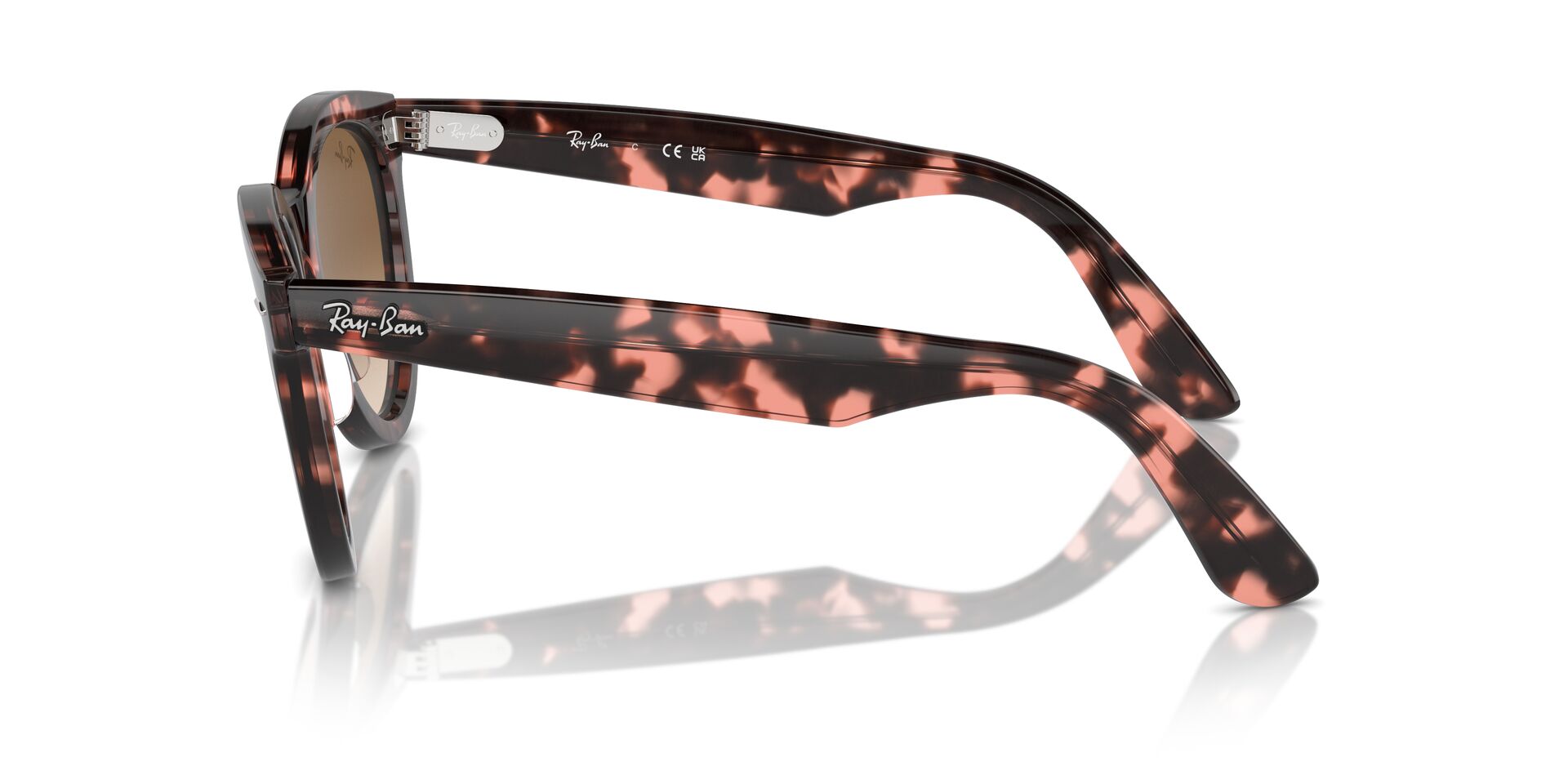 Das Bild zeigt die Sonnenbrille RB2241 133451 von Ray-Ban in Havanna pink.