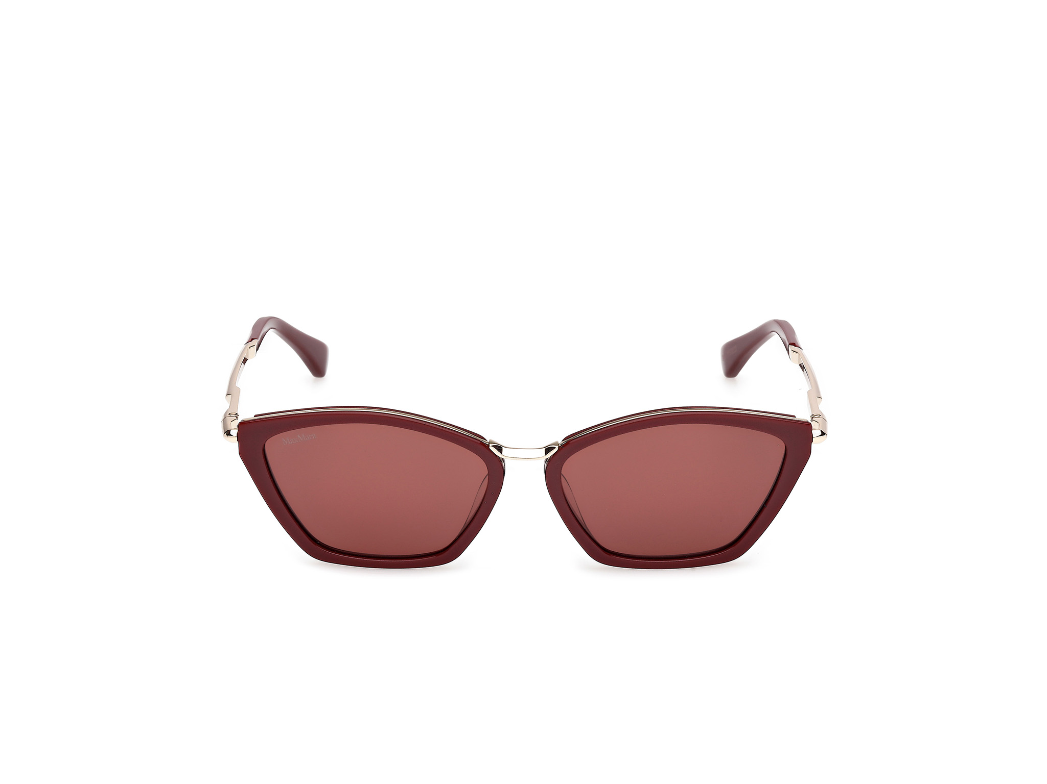 Das Bild zeigt die Sonnenbrille MM0162 von der Marke Max Mara in Bordeaux.