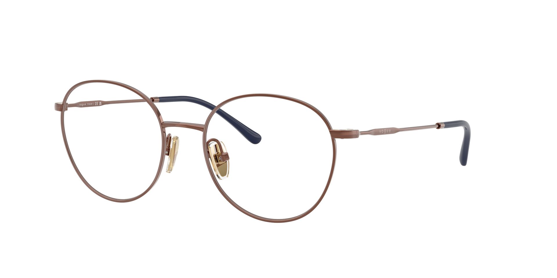 Das Bild zeigt die Korrektionsbrille 4280 von Vogue in der Farbe Schwarz Gold.