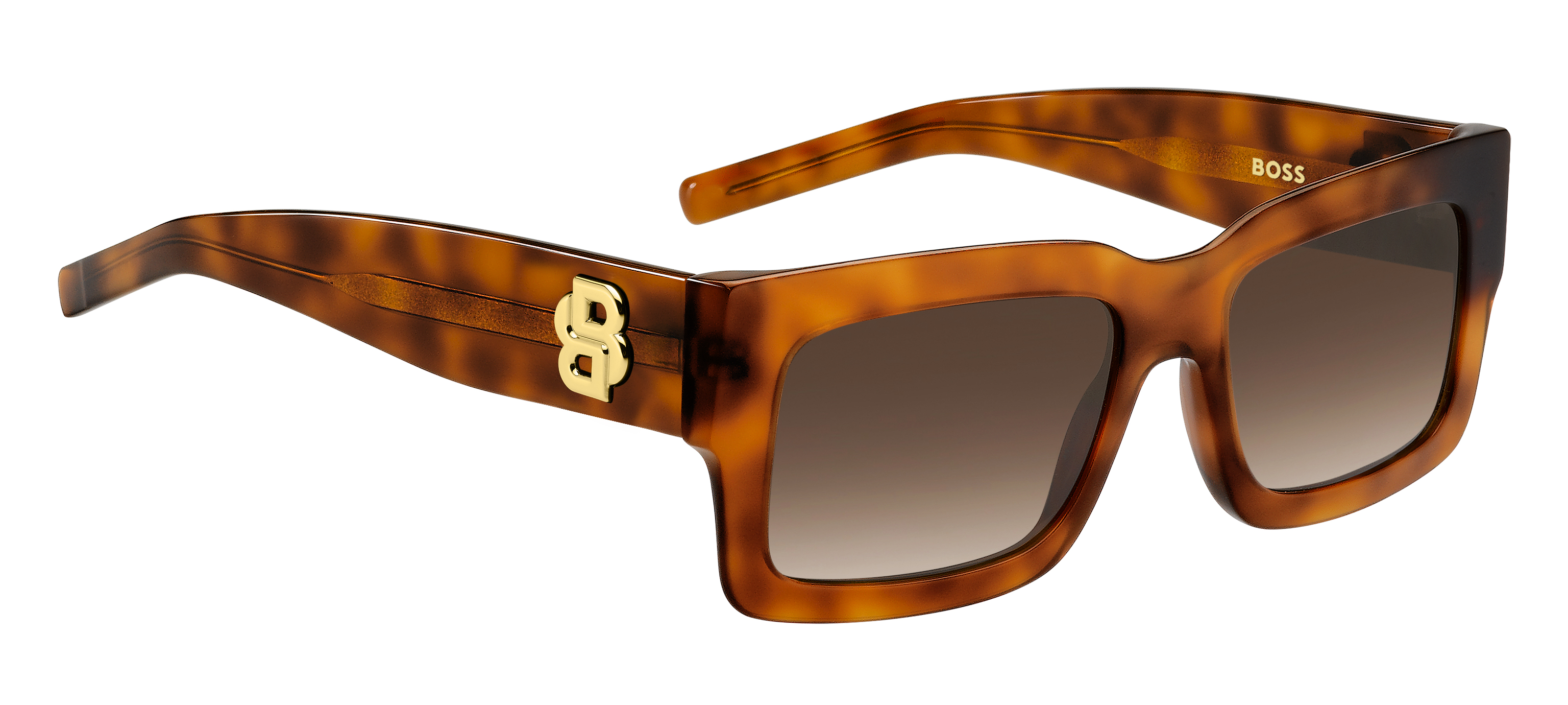Das Bild zeigt die Sonnenbrille BOSS1654S 086 von der Marke BOSS in Havanna.