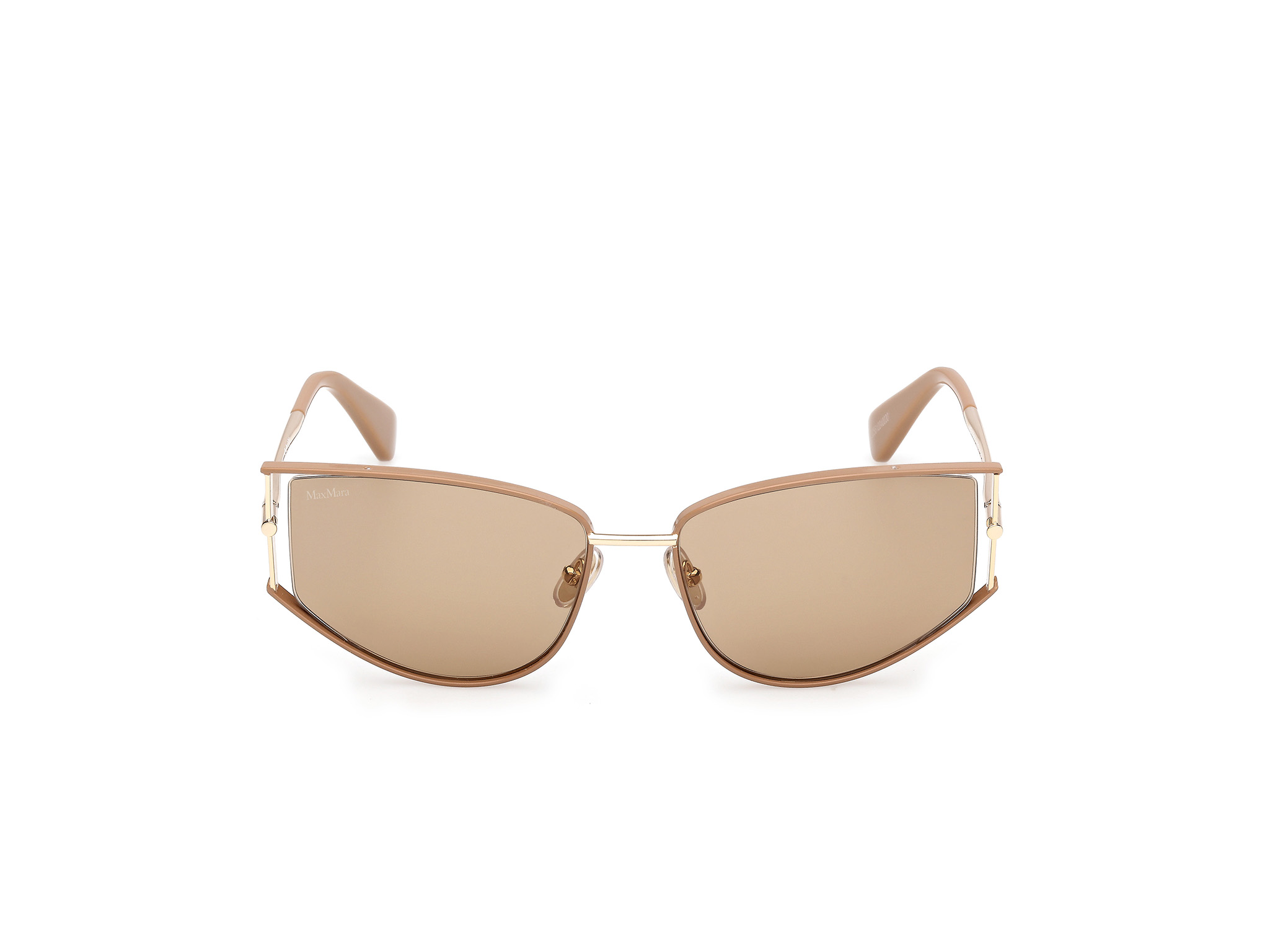 Das Bild zeigt die Sonnenbrille MM0141 von der Marke Max Mara in Gold.
