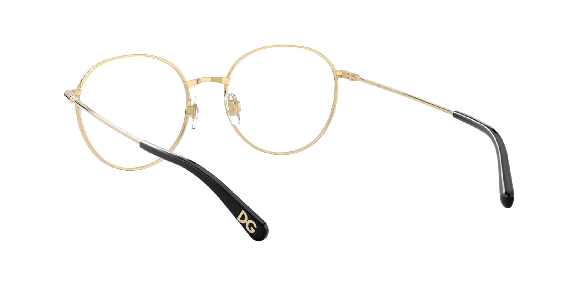 Das Bild zeigt die Korrektionsbrille DG1322 1334 von der Marke D&G in gold-schwarz.