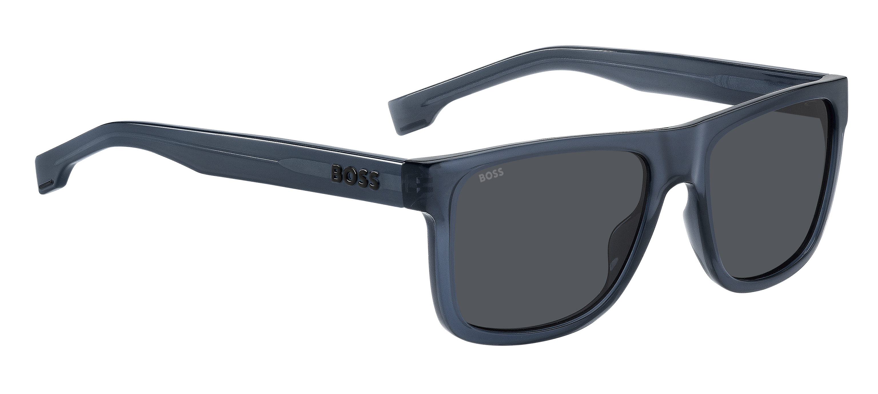 Das Bild zeigt die Sonnenbrille BOSS1647S PJP von der Marke BOSS in Blau.