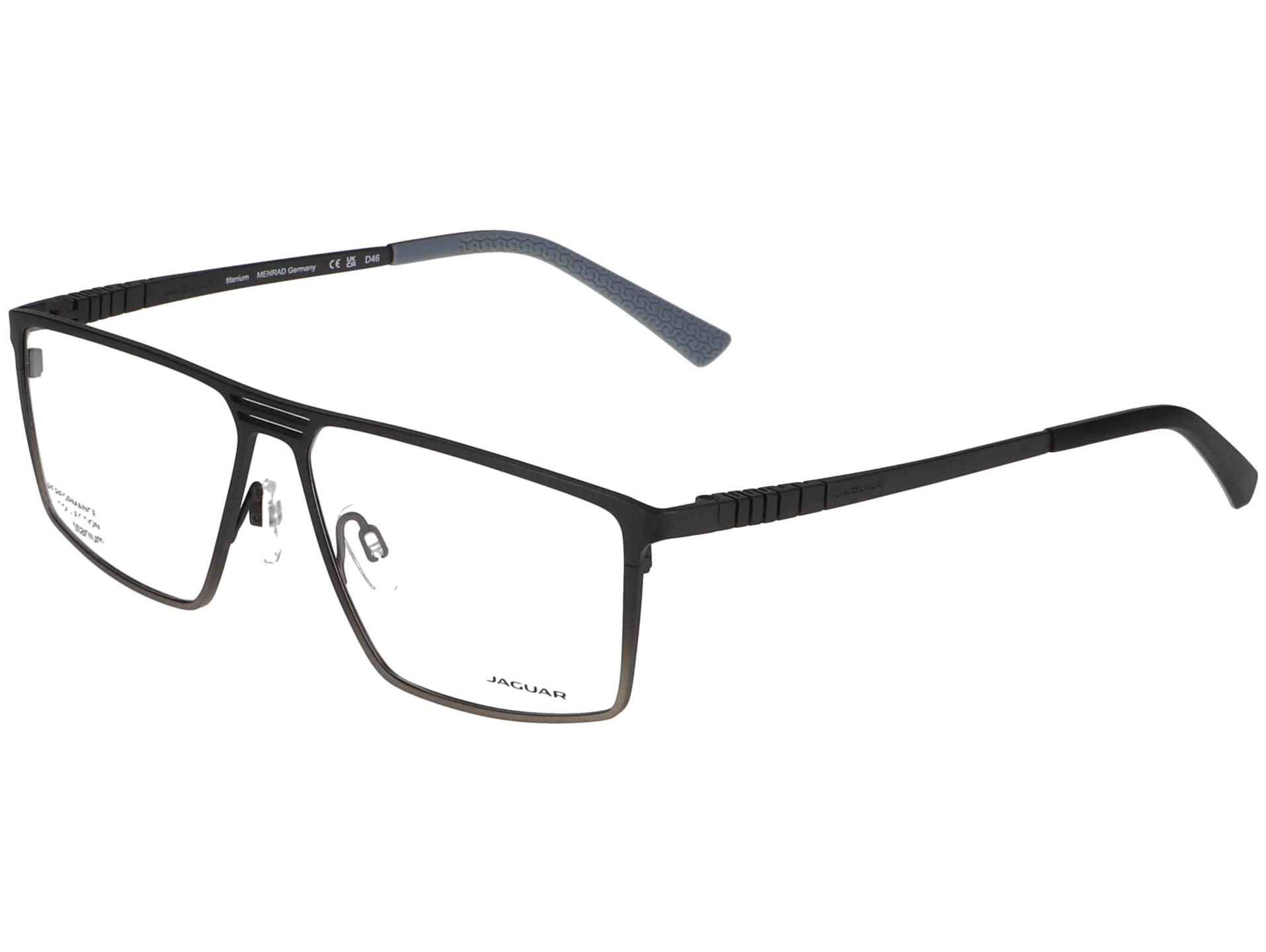 Das Bild zeigt die Korrektionsbrille 5607 6100 von  Jaguar in Anthrazit/Silber.