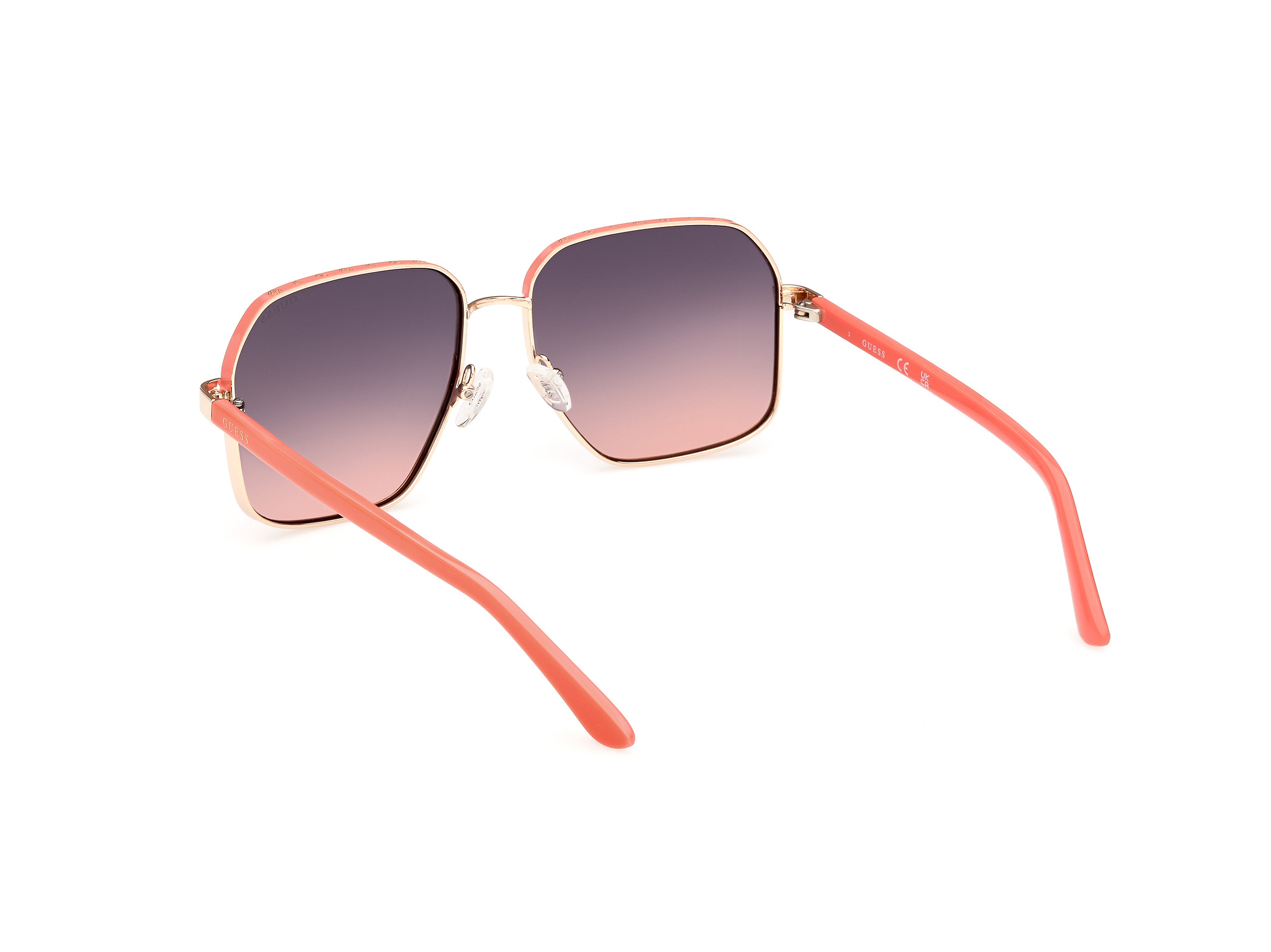 Das Bild zeigt die Sonnenbrille GU00107 74B von der Marke Guess in Gold.