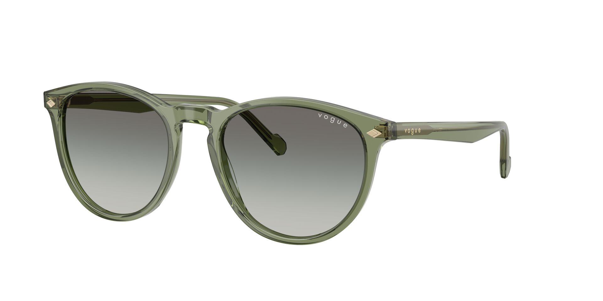 Das Bild zeigt die Sonnenbrille VO5599S von der Marke Vogue in Grün.