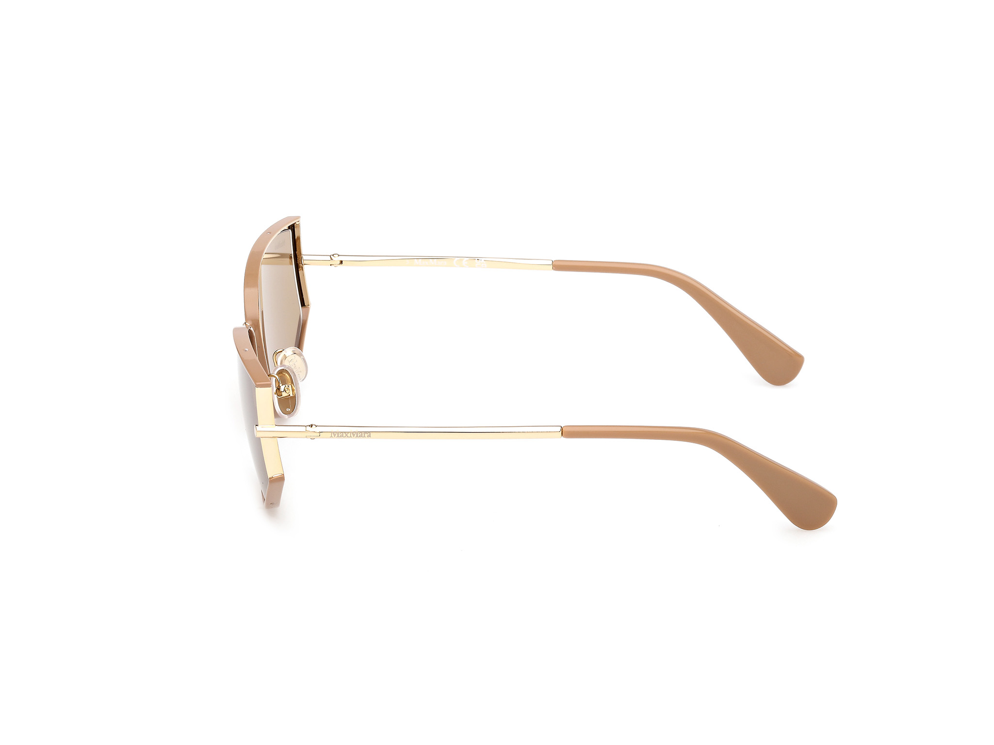 Das Bild zeigt die Sonnenbrille MM0141 von der Marke Max Mara in Gold.