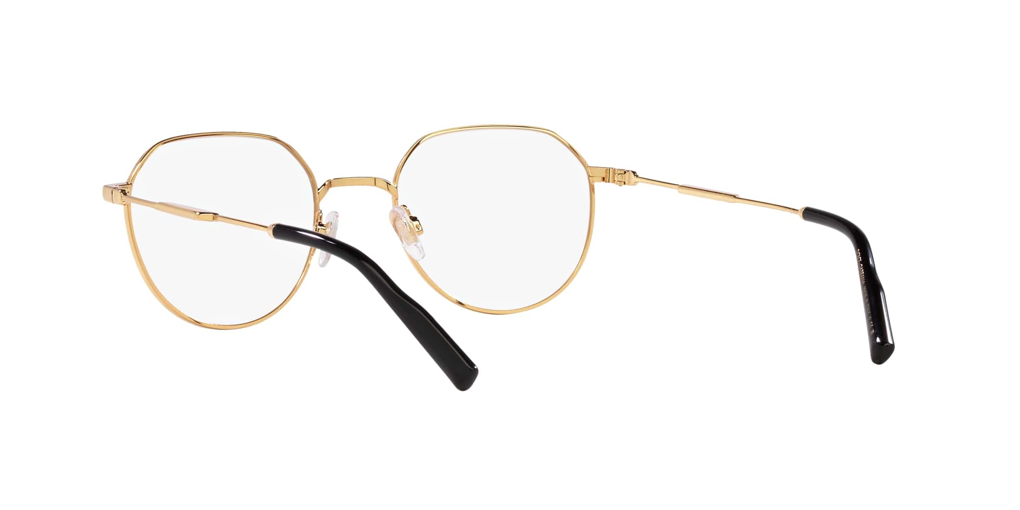 Das Bild zeigt die Korrektionsbrille DG1349 1311 von D&G in Schwarz-Gold.