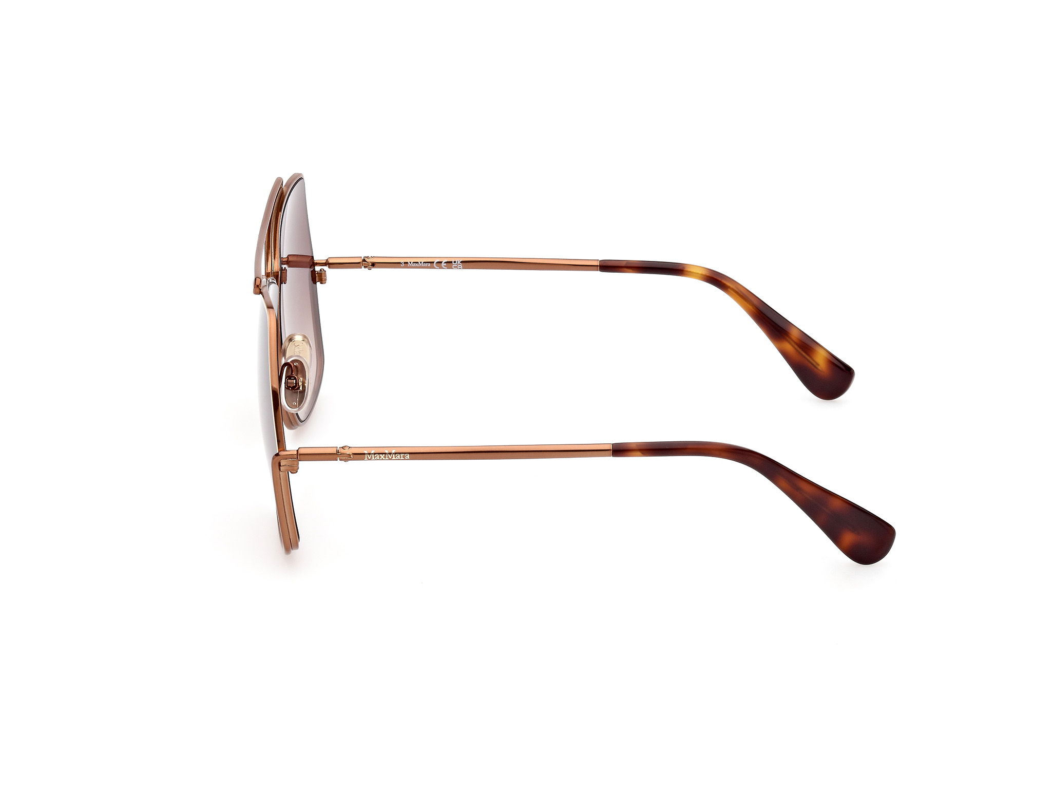 Das Bild zeigt die Sonnenbrille MM0006 48F von Max Mara in Dunkelbraun.