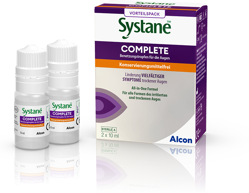 Das Bild zeigt die Augentropfen Systane Complete Konservierungsmittelfrei.