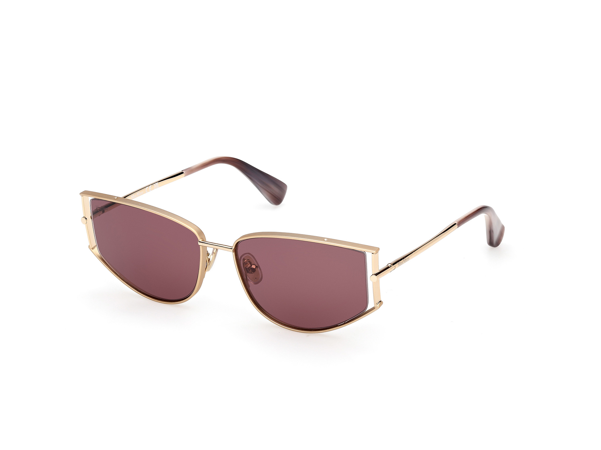 Das Bild zeigt die Sonnenbrille MM0141 von der Marke Max Mara in Gold.