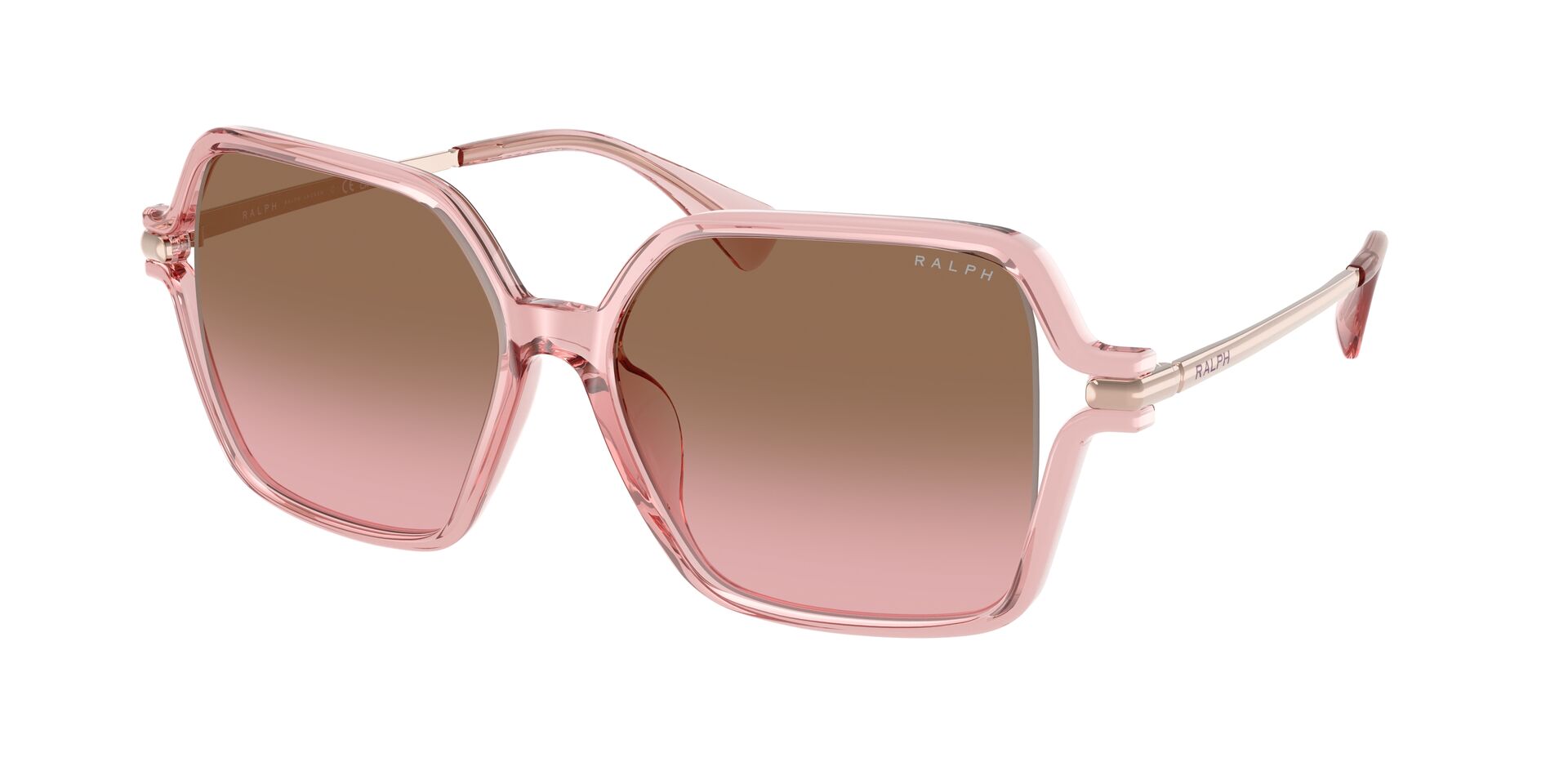 Das Bild zeigt die Ralph Sonnenbrille RA53319U 580114 leicht seitlich.