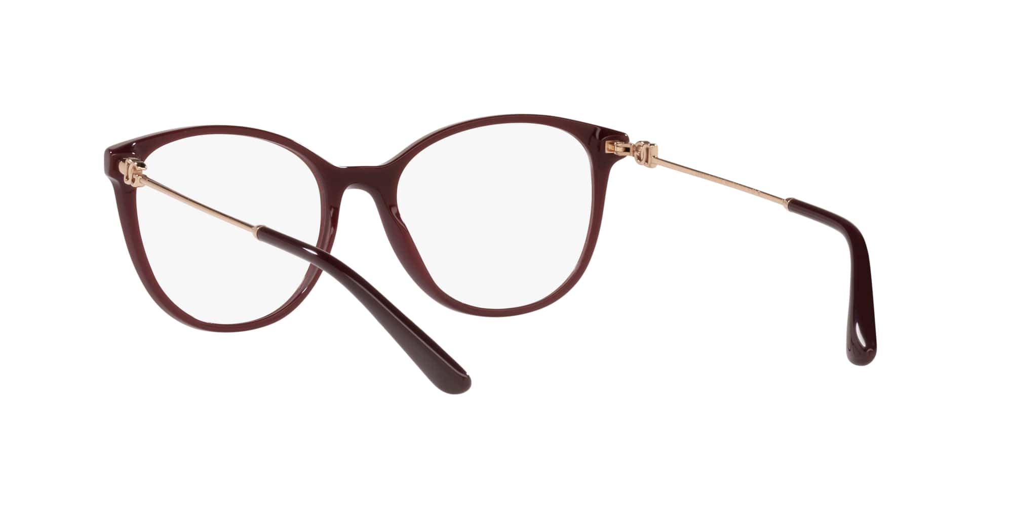 Das Bild zeigt die Korrektionsbrille DG3363 3091 von der Marke D&G in bordeaux.