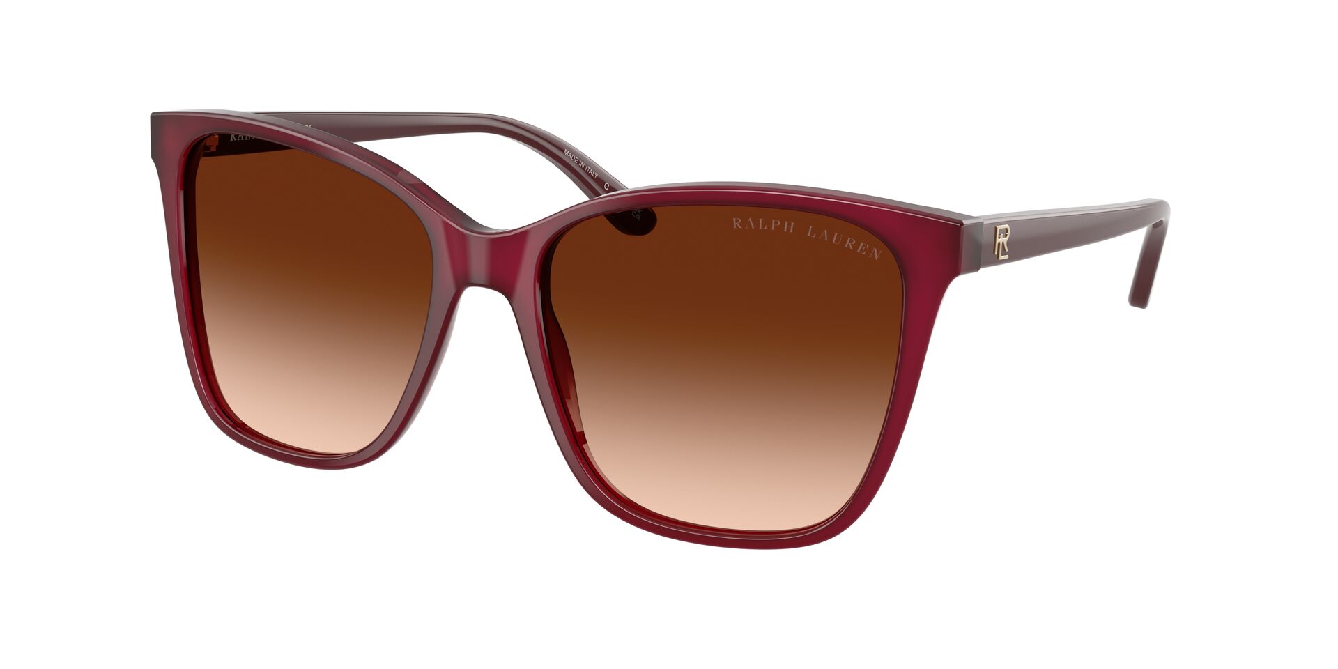 Das Bild zeigt die Ralph Sonnenbrille RL8201 591274 leicht seitlich.