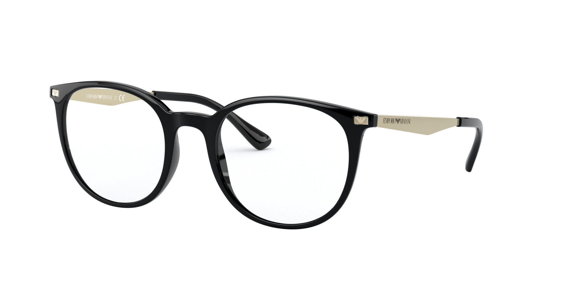 Das Bild zeigt die Korrektionsbrille EA3168 5001 von Emporio Armani in Schwarz.