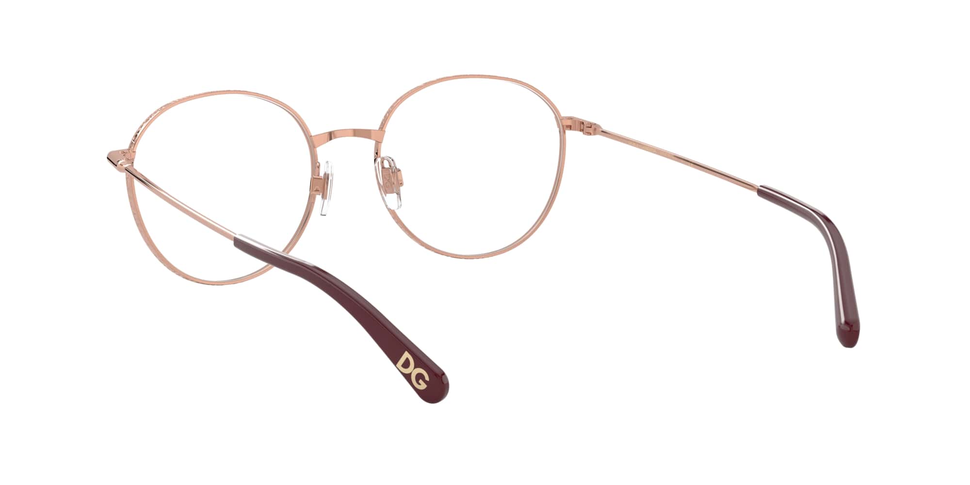 Das Bild zeigt die Korrektionsbrille DG1322 1333 von der Marke D&G in rotgold.