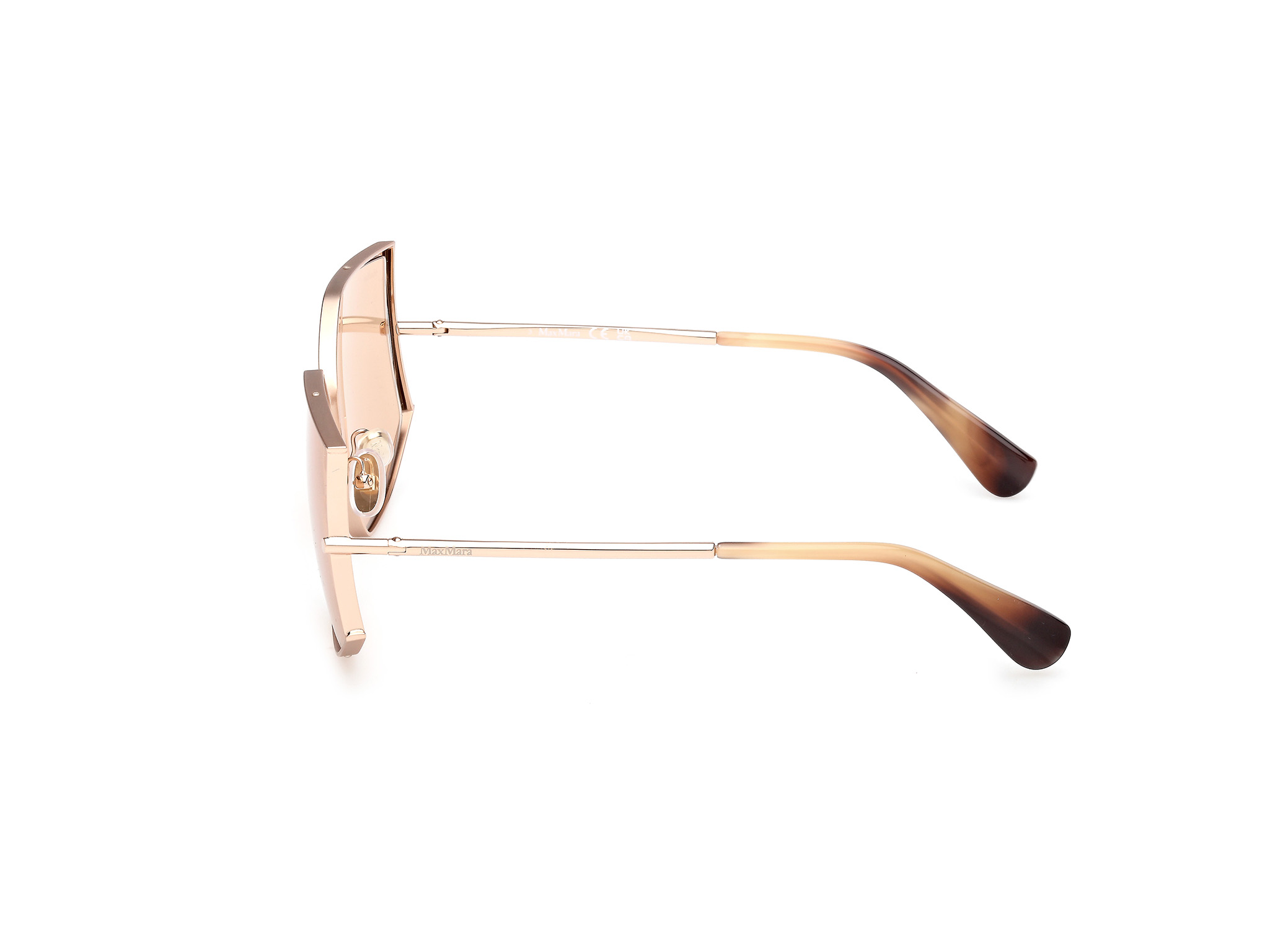 Das Bild zeigt die Sonnenbrille MM0142 von der Marke Max Mara in Gold.