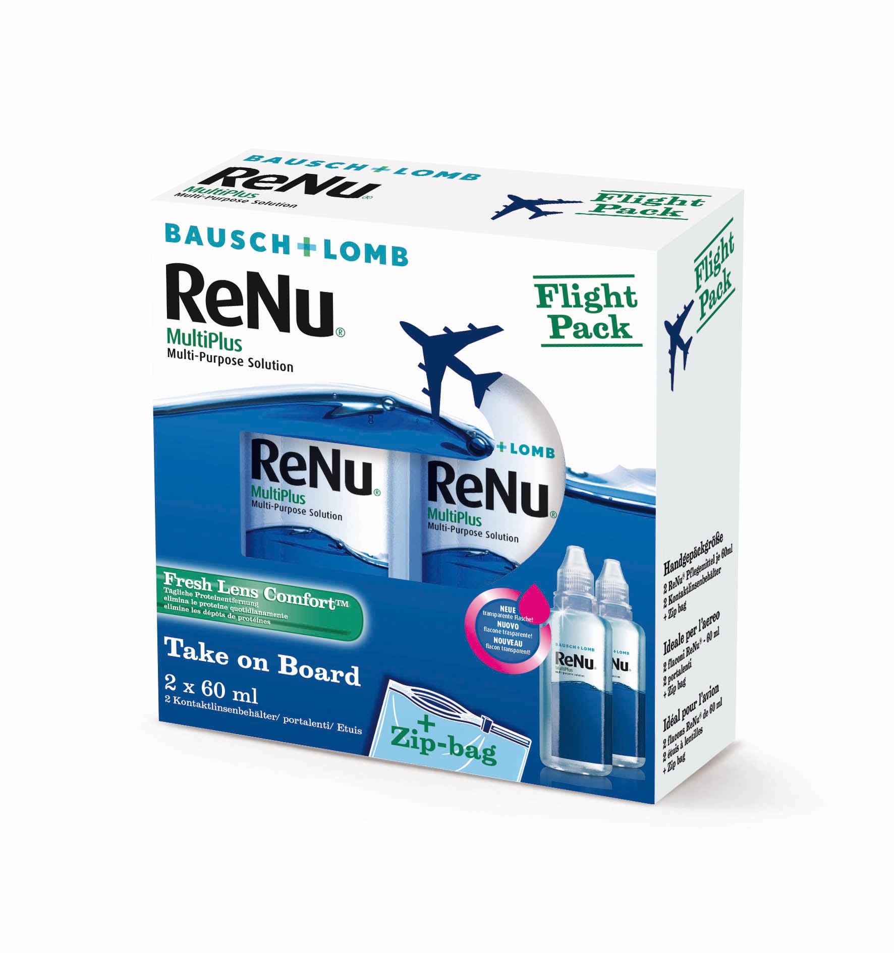 ReNu Multiplus Fresh Lens Comfort Flight Pack, Bausch & Lomb (2 x 60 ml) ReNu Multiplus Fresh Lens Comfort Flight Pack, Bausch & Lomb (2 x 60 ml)