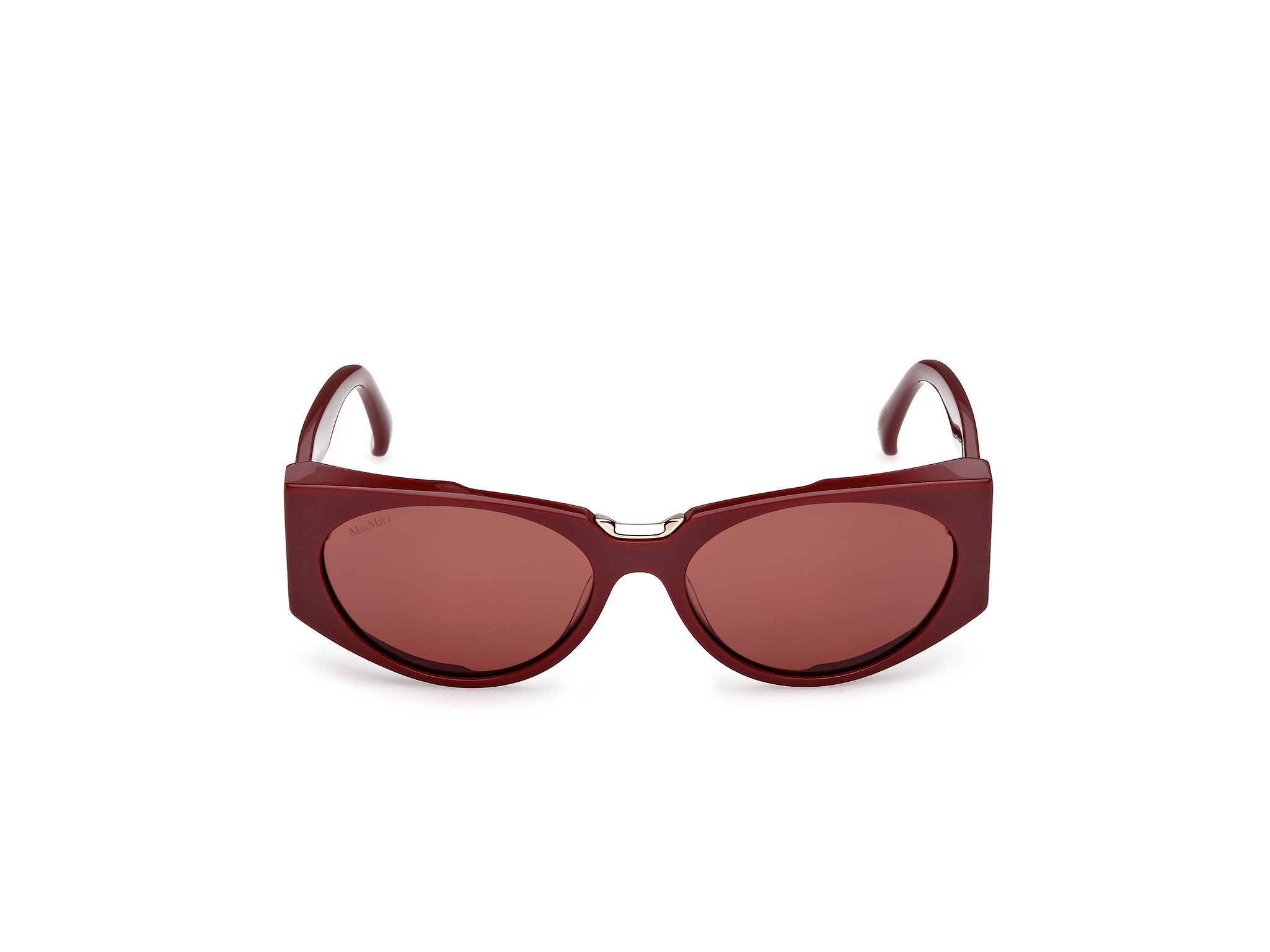 Das Bild zeigt die Sonnenbrille MM0160 von der Marke Max Mara in Bordeaux.