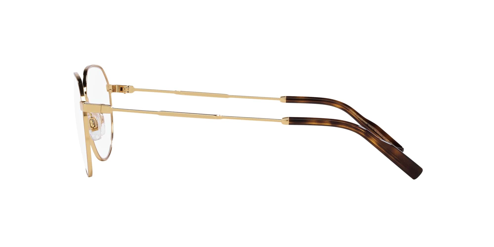 Das Bild zeigt die Korrektionsbrille DG1349 02 von der Marke D&G in gold.