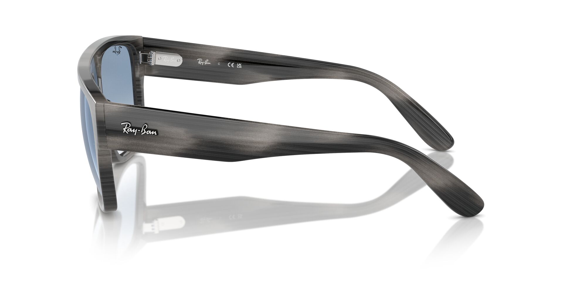 Das Bild zeigt die Sonnenbrille RB0360S 14043F von Ray-Ban in Grau gestreift.