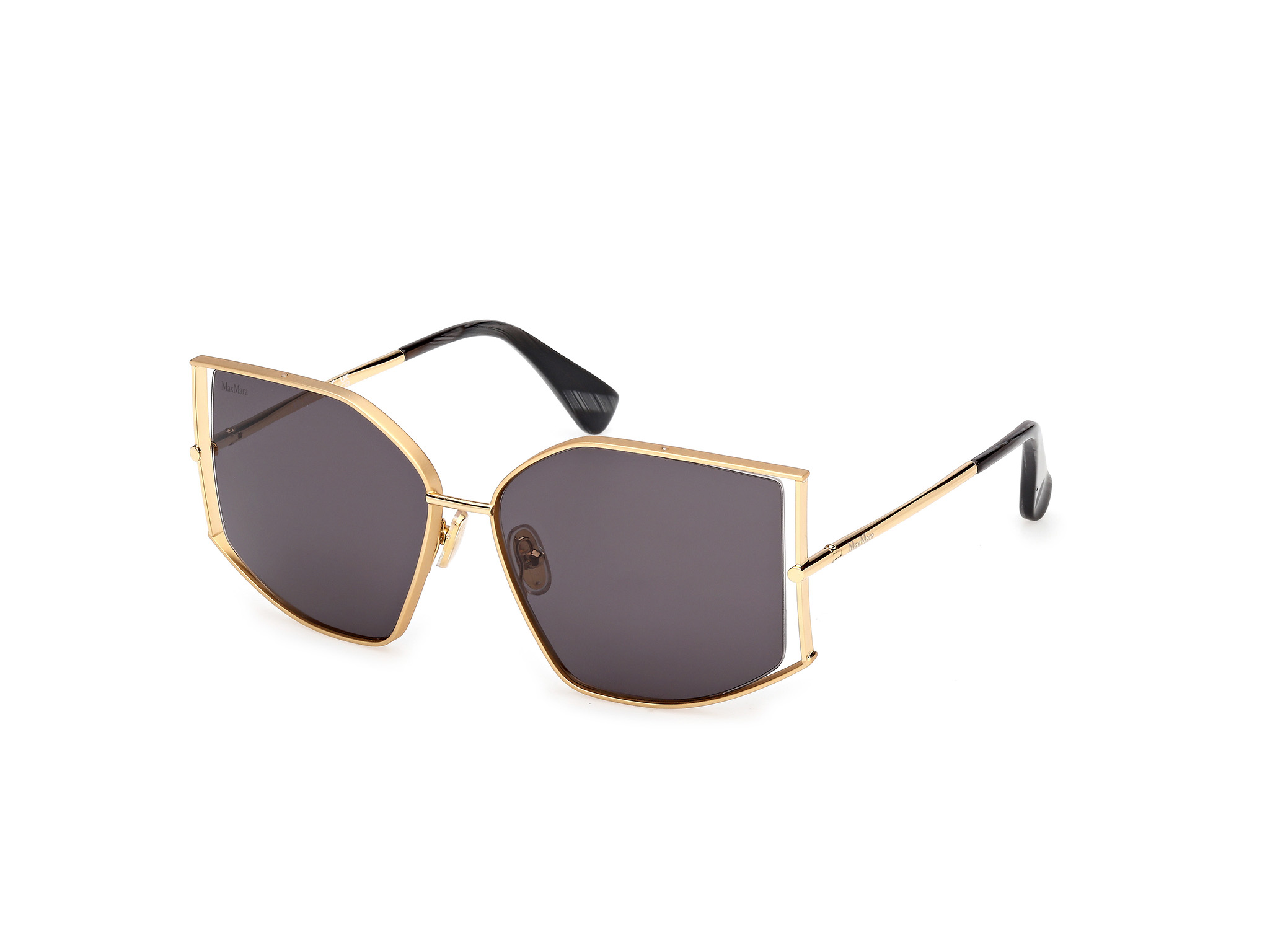 Das Bild zeigt die Sonnenbrille MM0142 von der Marke Max Mara in Gold.