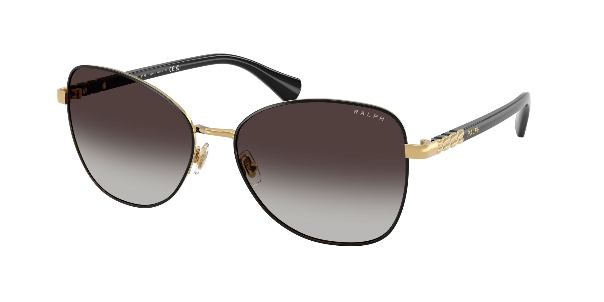 Das Bild zeigt die Ralph Sonnenbrille RA4147 94438G leicht seitlich.