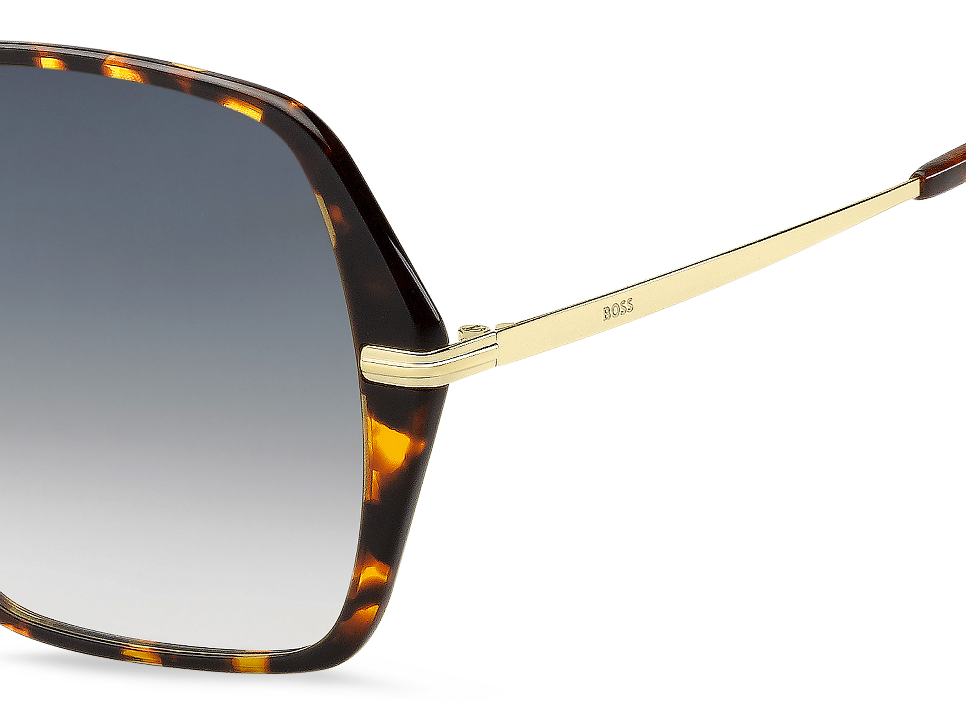 Das Bild zeigt die Sonnenbrille BOSS1660S 2IK von BOSS in Havanna/Gold.