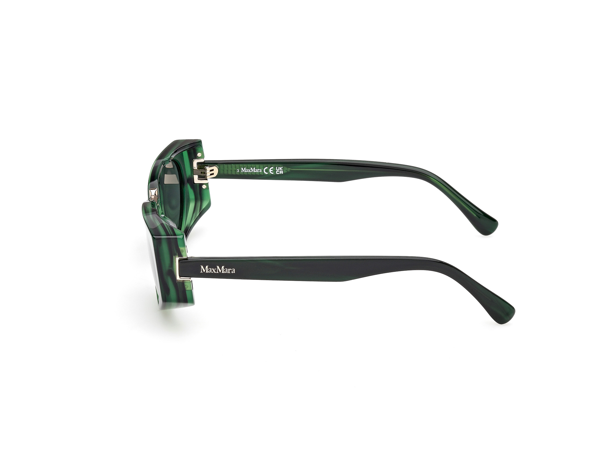 Das Bild zeigt die Sonnenbrille MM0160 von der Marke Max Mara in Grün.