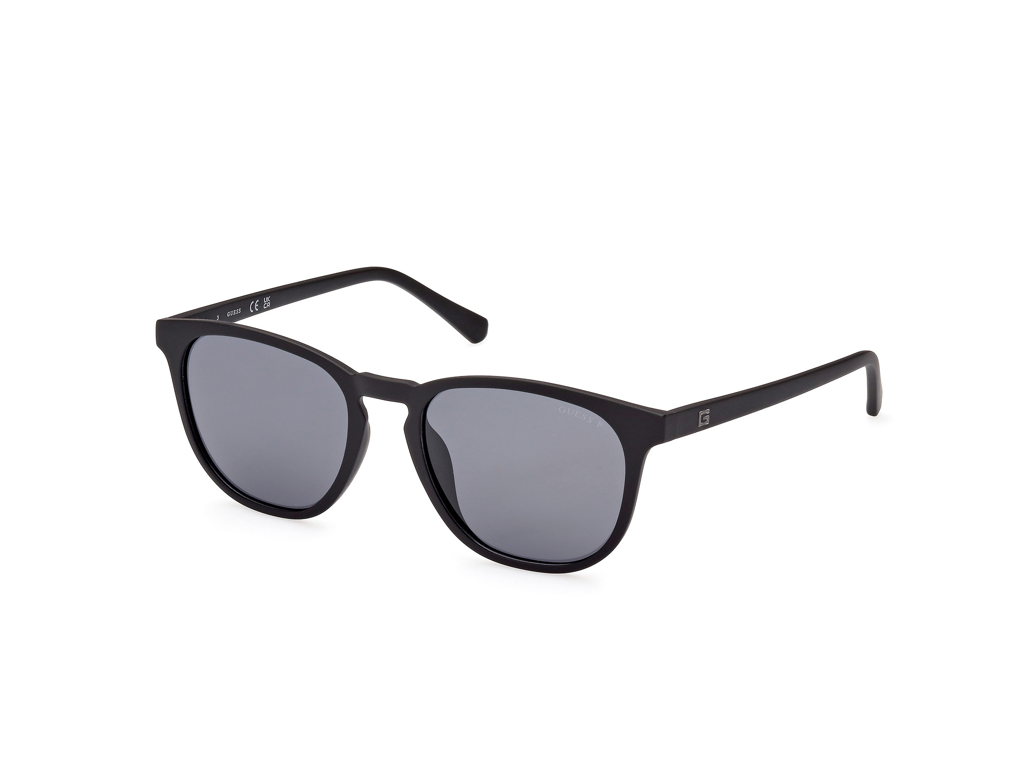 Das Bild zeigt die Sonnenbrille GU00061 02D von der Marke Guess in Schwarz.