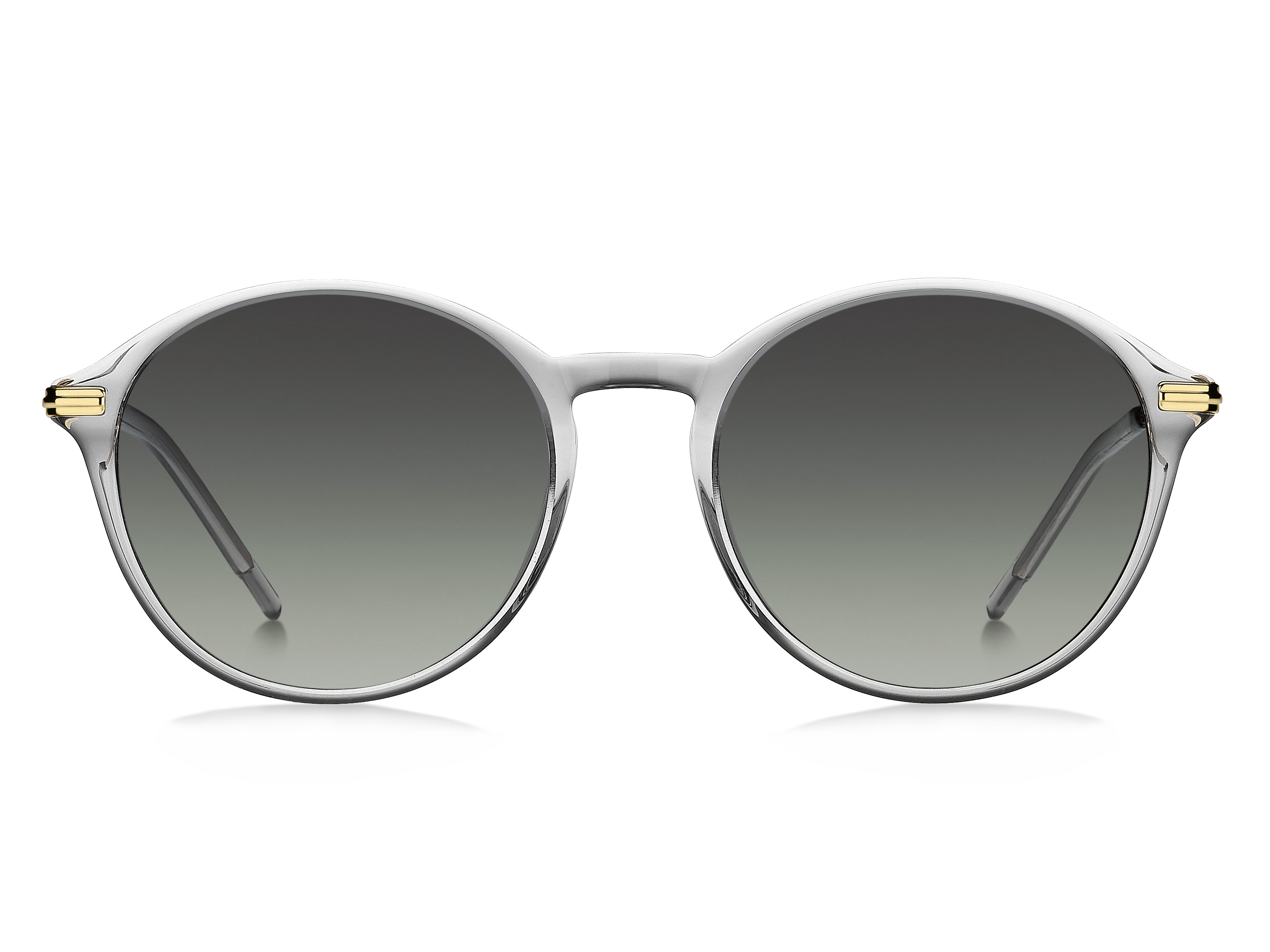 Das Bild zeigt die Sonnenbrille BOSS1662S FT3 von der Marke BOSS in Grau/Gold.