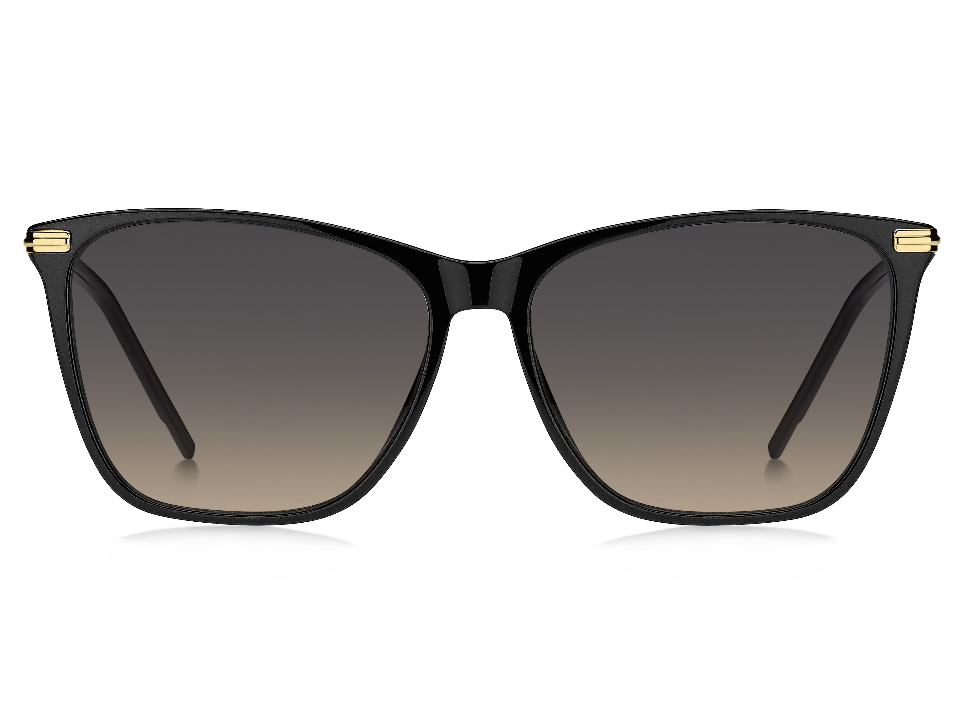 Das Bild zeigt die Sonnenbrille BOSS1661S 2M2 von BOSS in Schwarz/Gold.