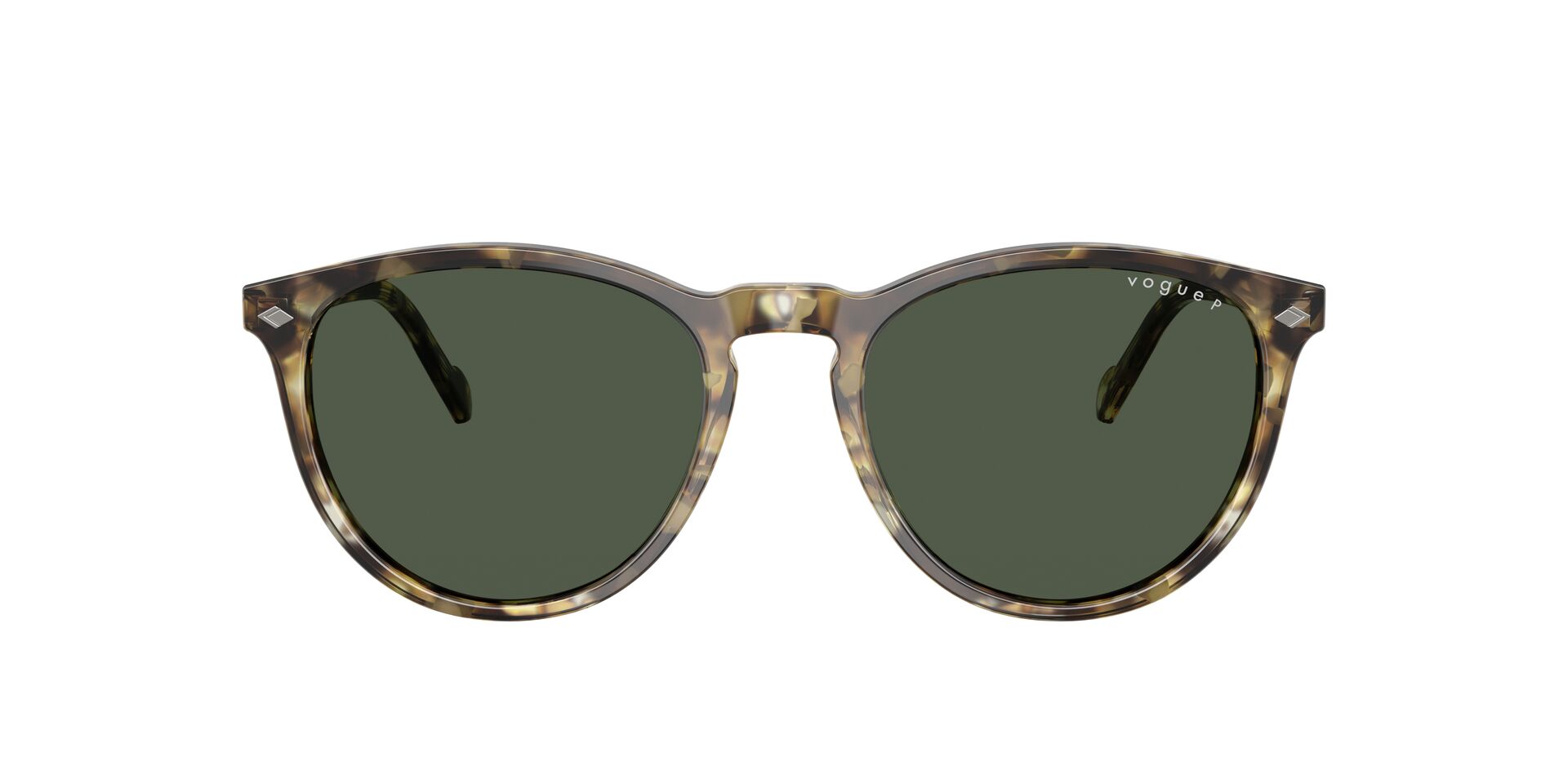 Das Bild zeigt die Sonnenbrille VO5599S von der Marke Vogue in Gelb Havanna.