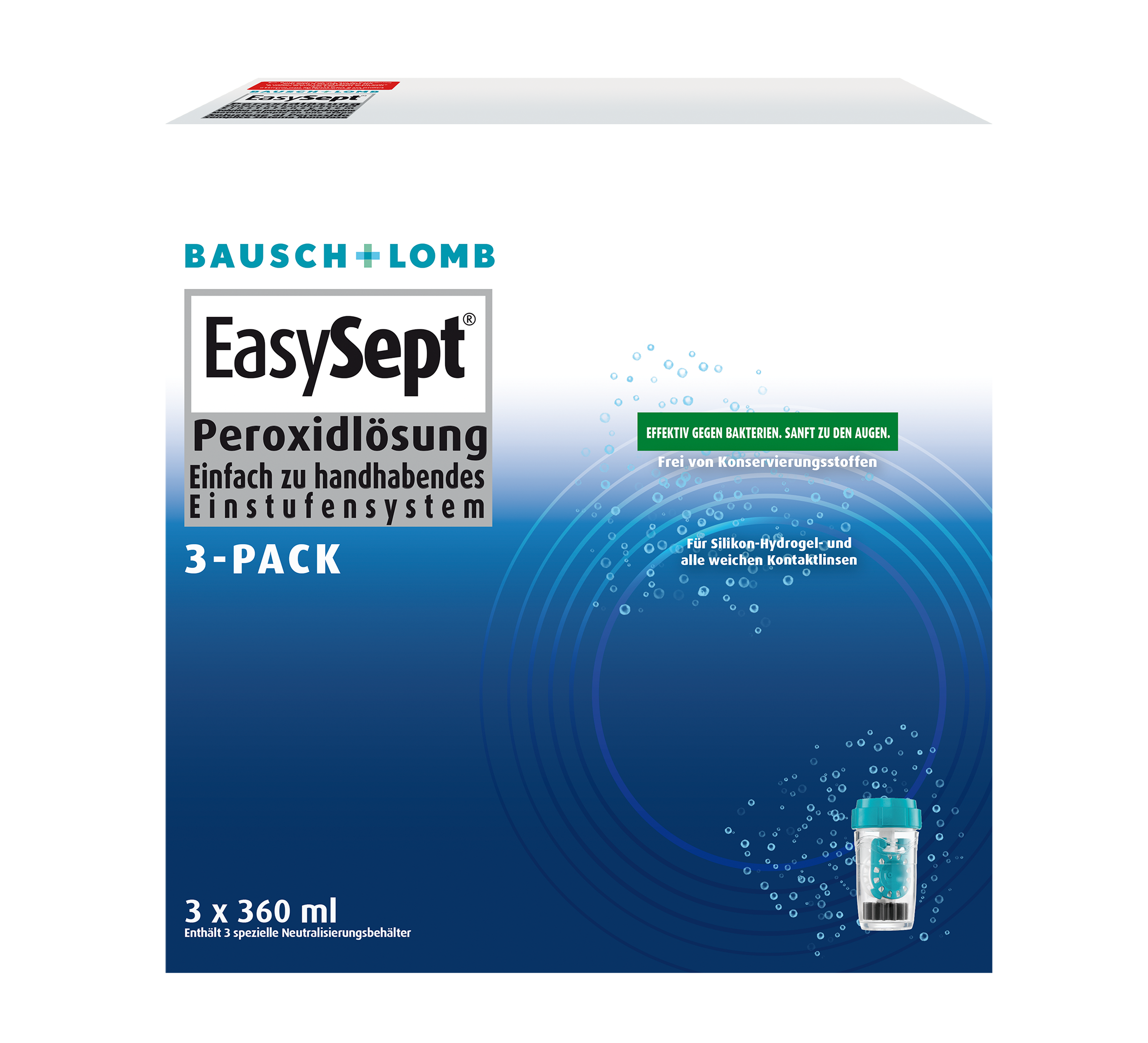 Easysept 3er Pack, Bausch & Lomb (3x360ml) Easysept 3er Pack, Bausch & Lomb (3x360ml)
