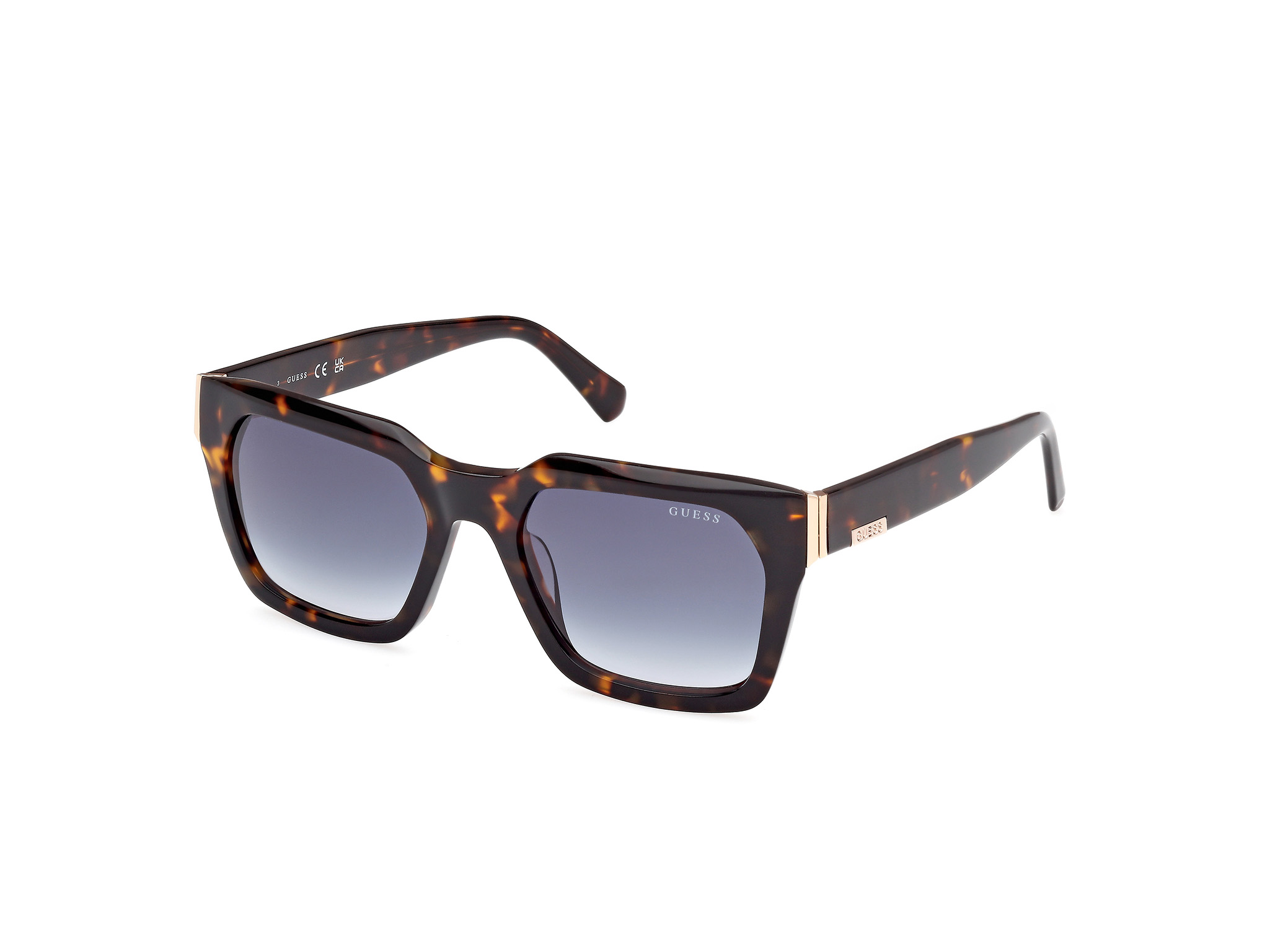 Das Bild zeigt die Sonnenbrille GU00172 52W von Guess in dunkel Havanna