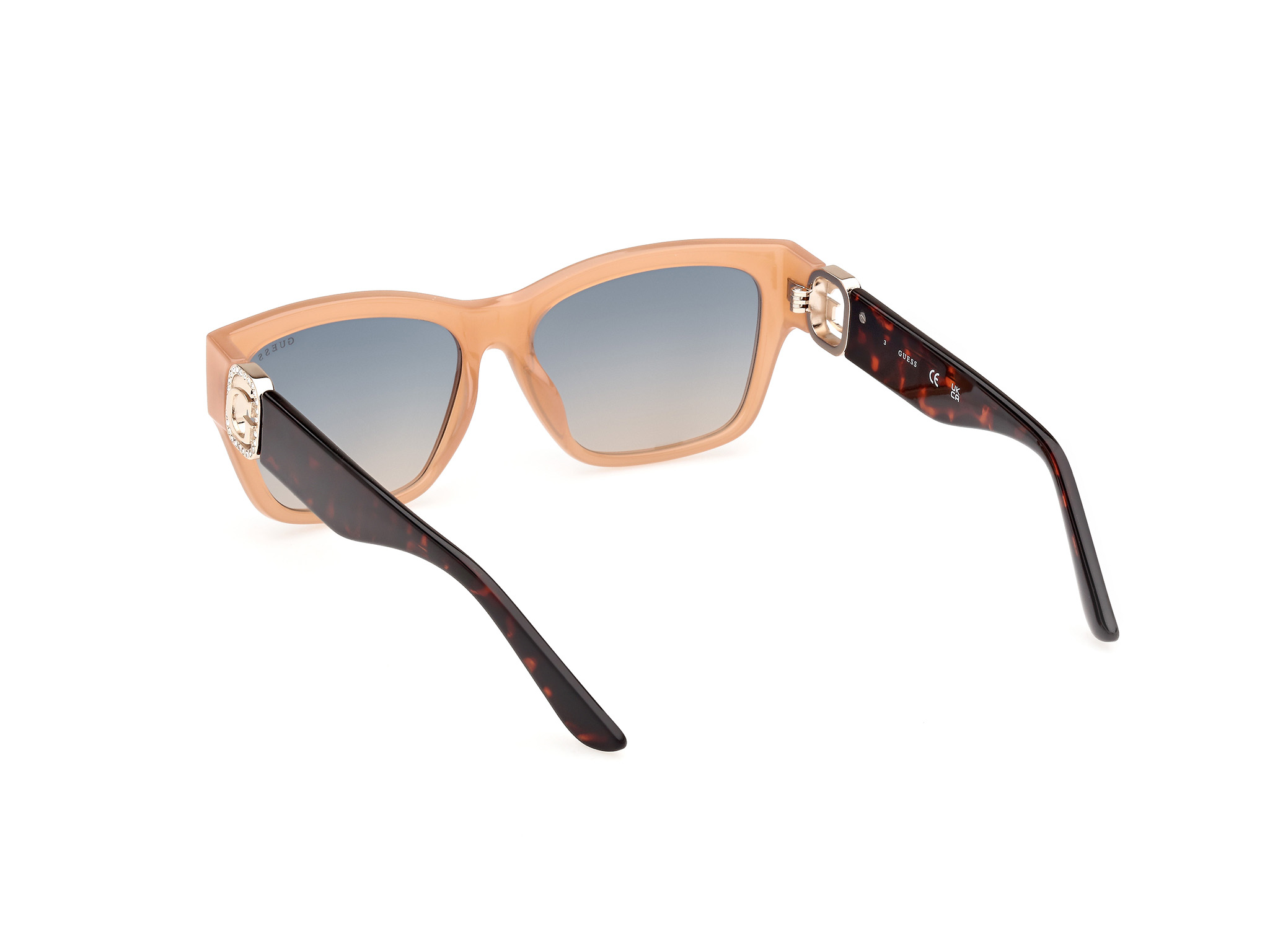 Das Bild zeigt die Sonnenbrille GU00105 57P von der Marke Guess in Beige.