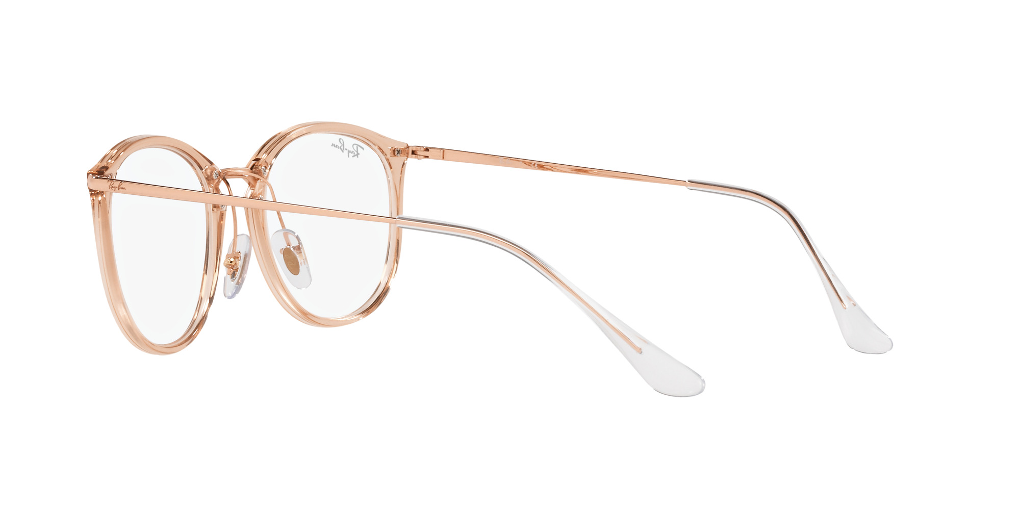 Das Bild zeigt die Korrektionsbrille RX7140 8124 von der Marke Ray Ban in Hellbraun.