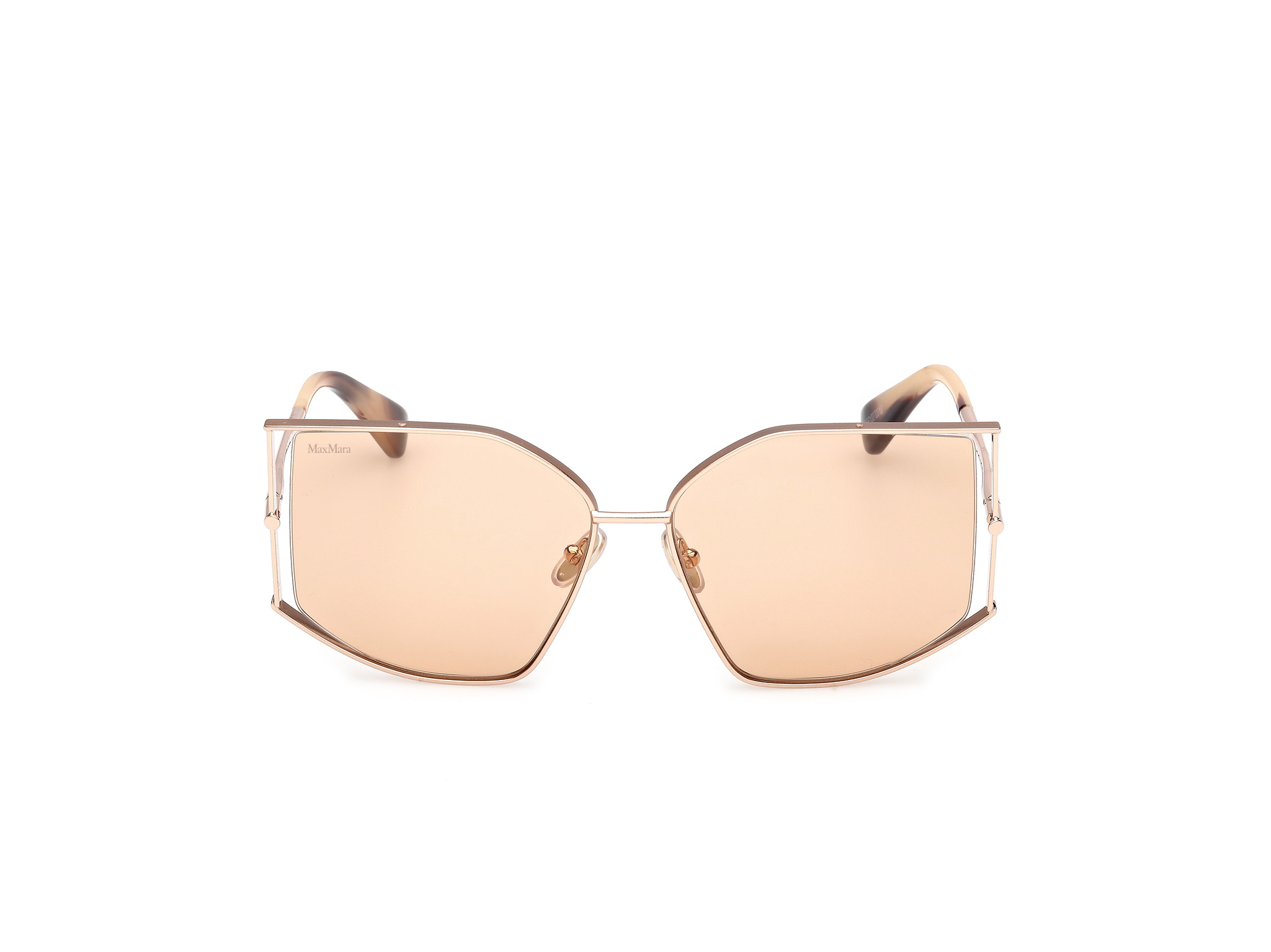Das Bild zeigt die Sonnenbrille MM0142 von der Marke Max Mara in Gold.