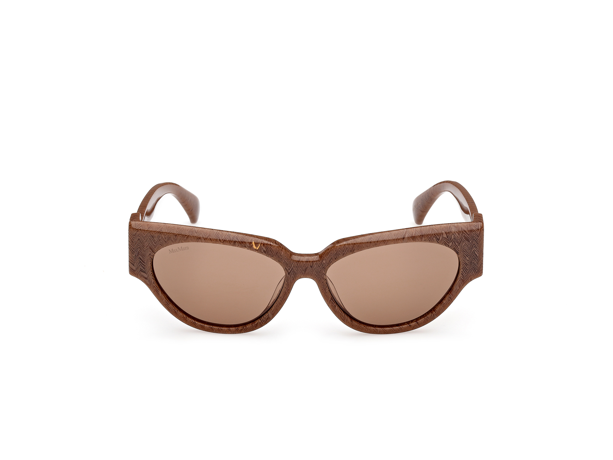 Das Bild zeigt die Sonnenbrille MM0139 von der Marke Max Mara in Braun.