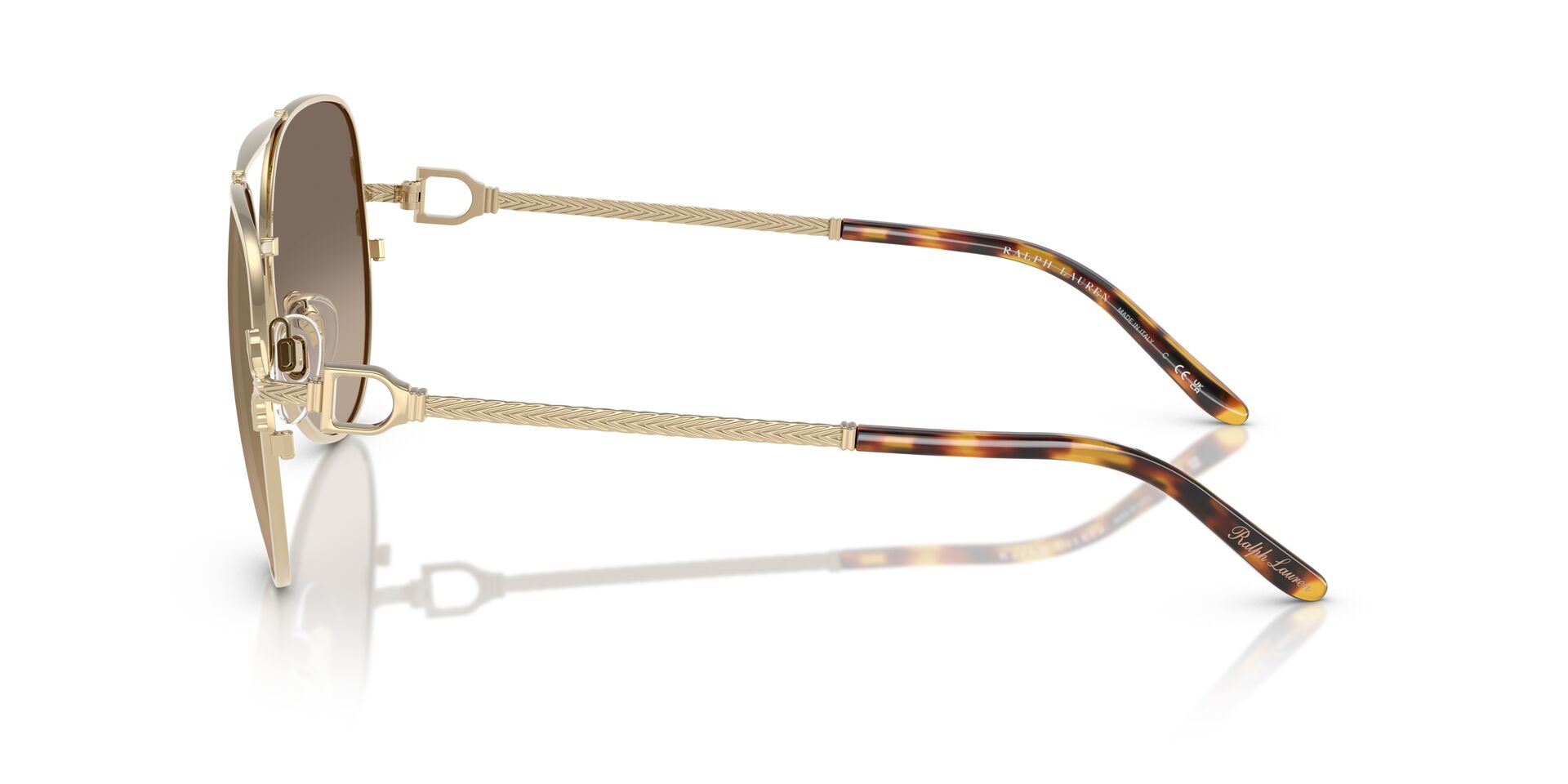 Das Bild zeigt die Bügel der Ralph Sonnenbrille RL7087 94766Y.