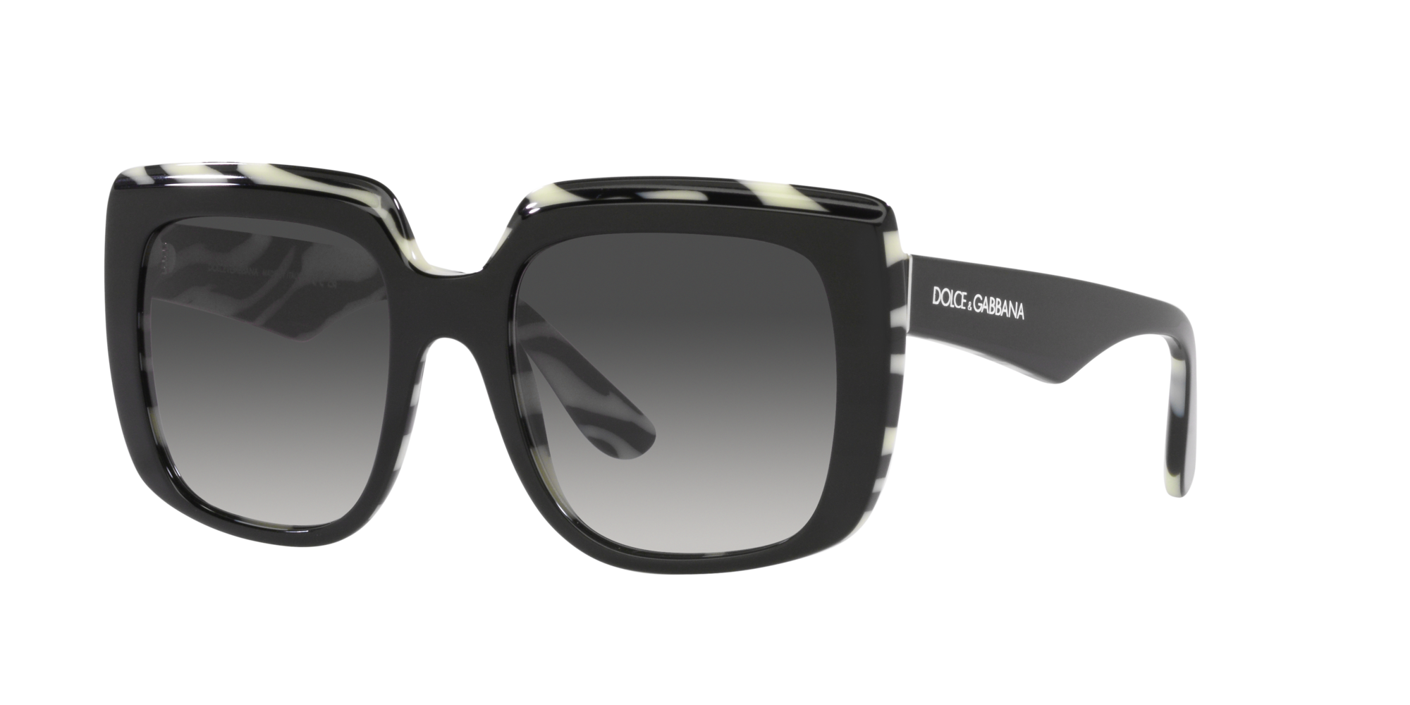 Dolce & Gabbana Sonnenbrille in Schwarz/Weiß DG4414 33728G 54