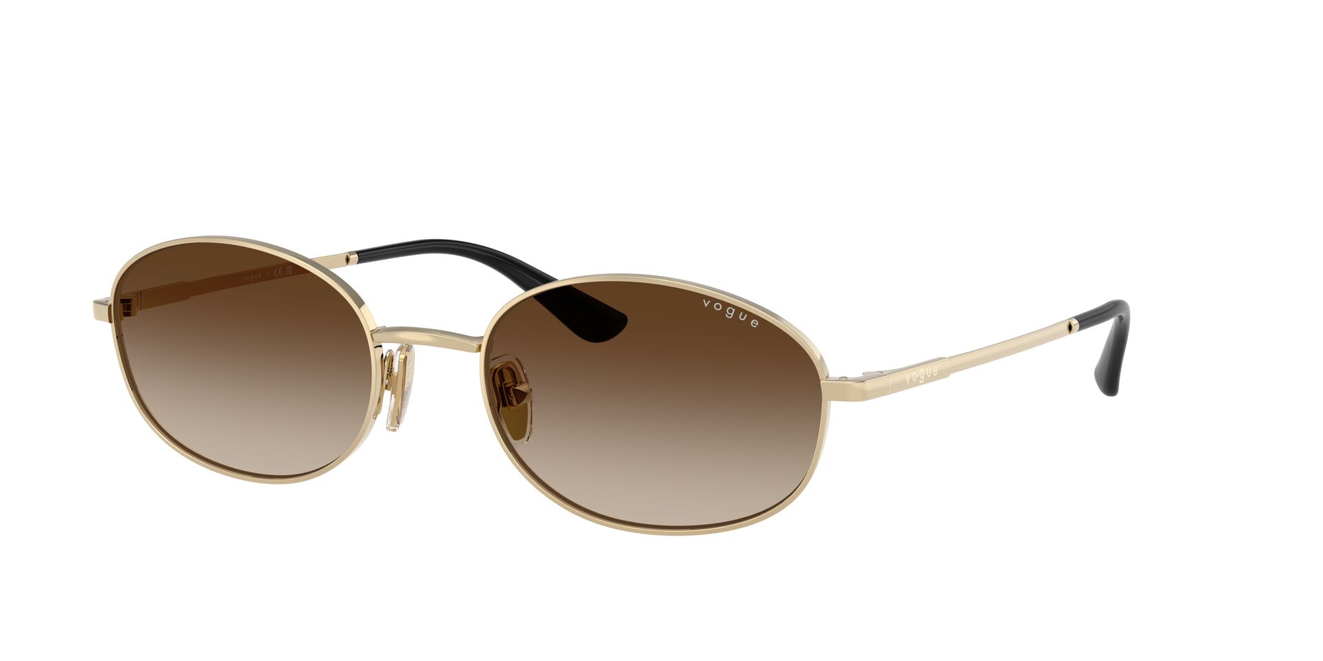 Das Bild zeigt die Sonnenbrille VO4323S von der Marke Vogue in Gold.