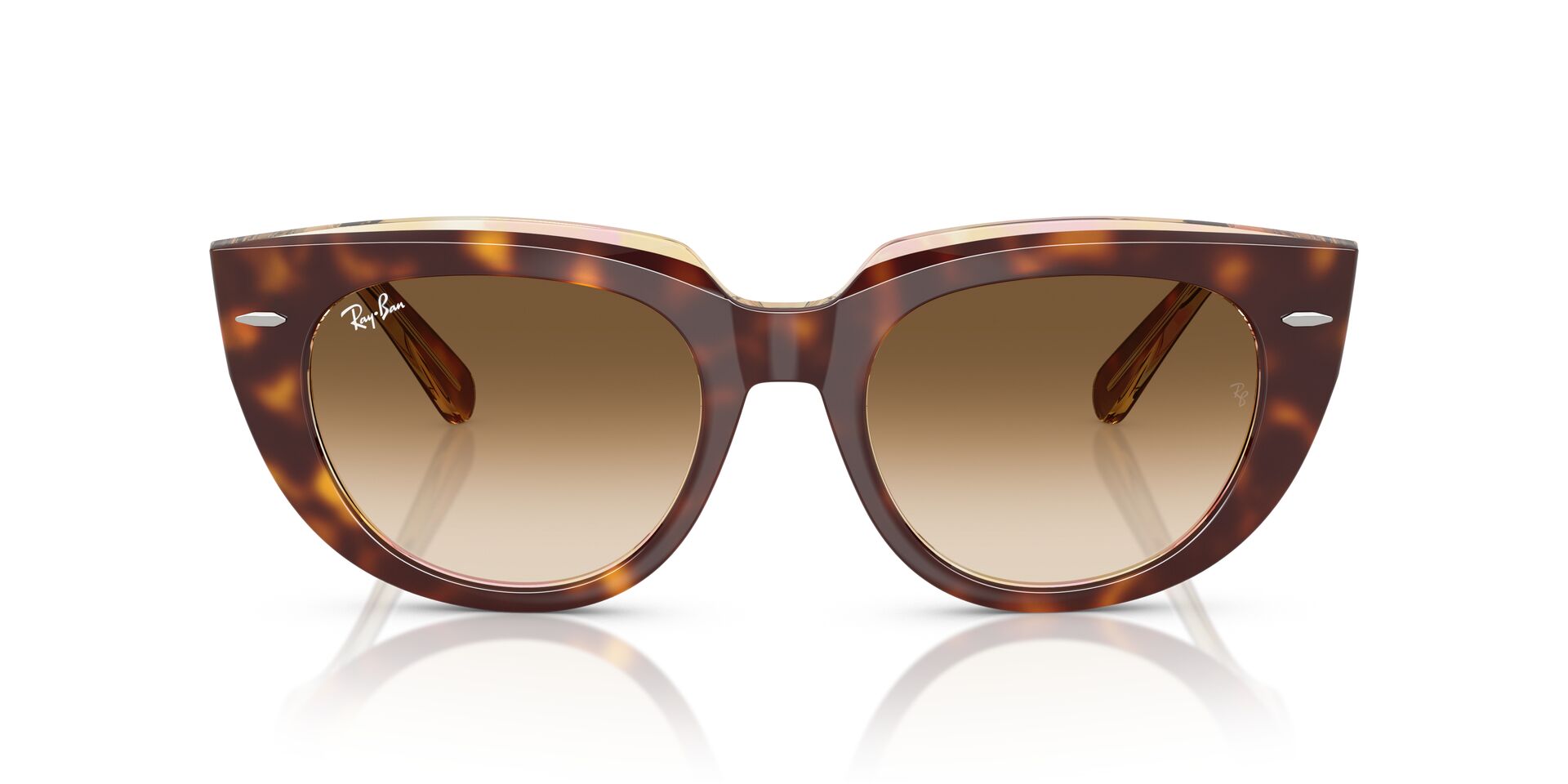 Das Bild zeigt die Sonnenbrille RB2286 von Ray-Ban in Hellhavanna transparent.
