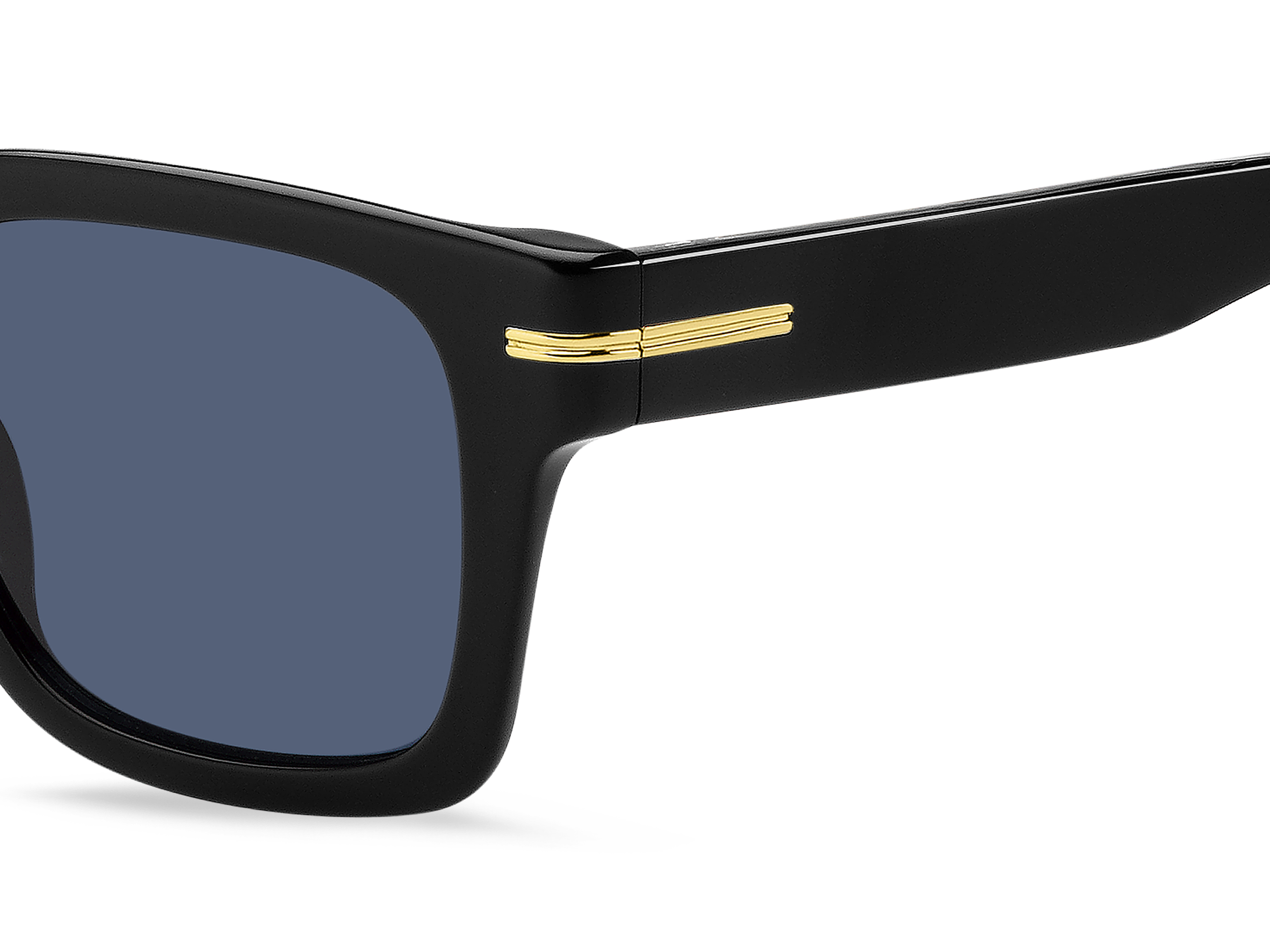 Das Bild zeigt die Sonnenbrille BOSS1625S 807 von der Marke BOSS in Schwarz.