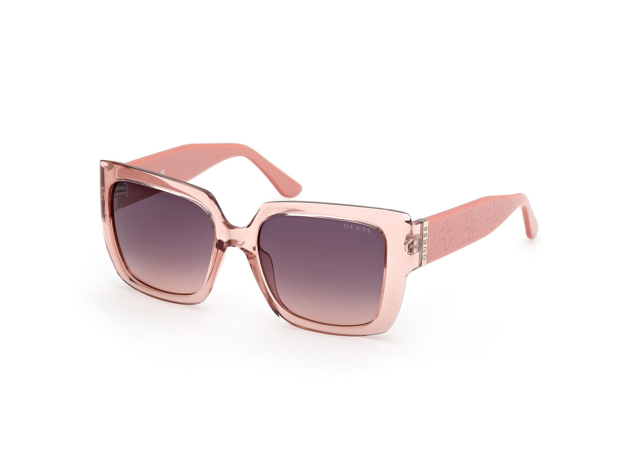 Das Bild zeigt die Sonnenbrille GU00200 72F von Guess in Gelb Hellpink.