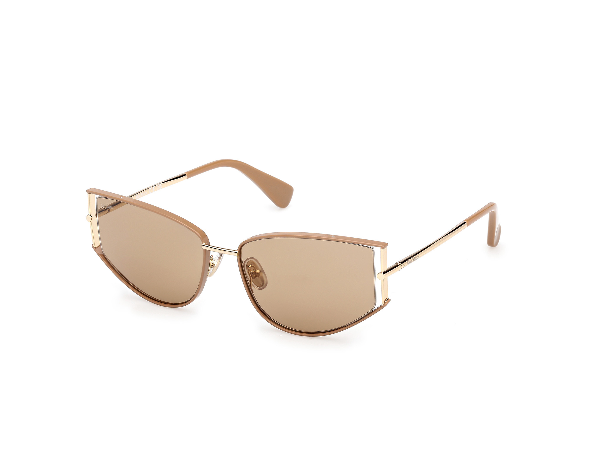 Das Bild zeigt die Sonnenbrille MM0141 von der Marke Max Mara in Gold.