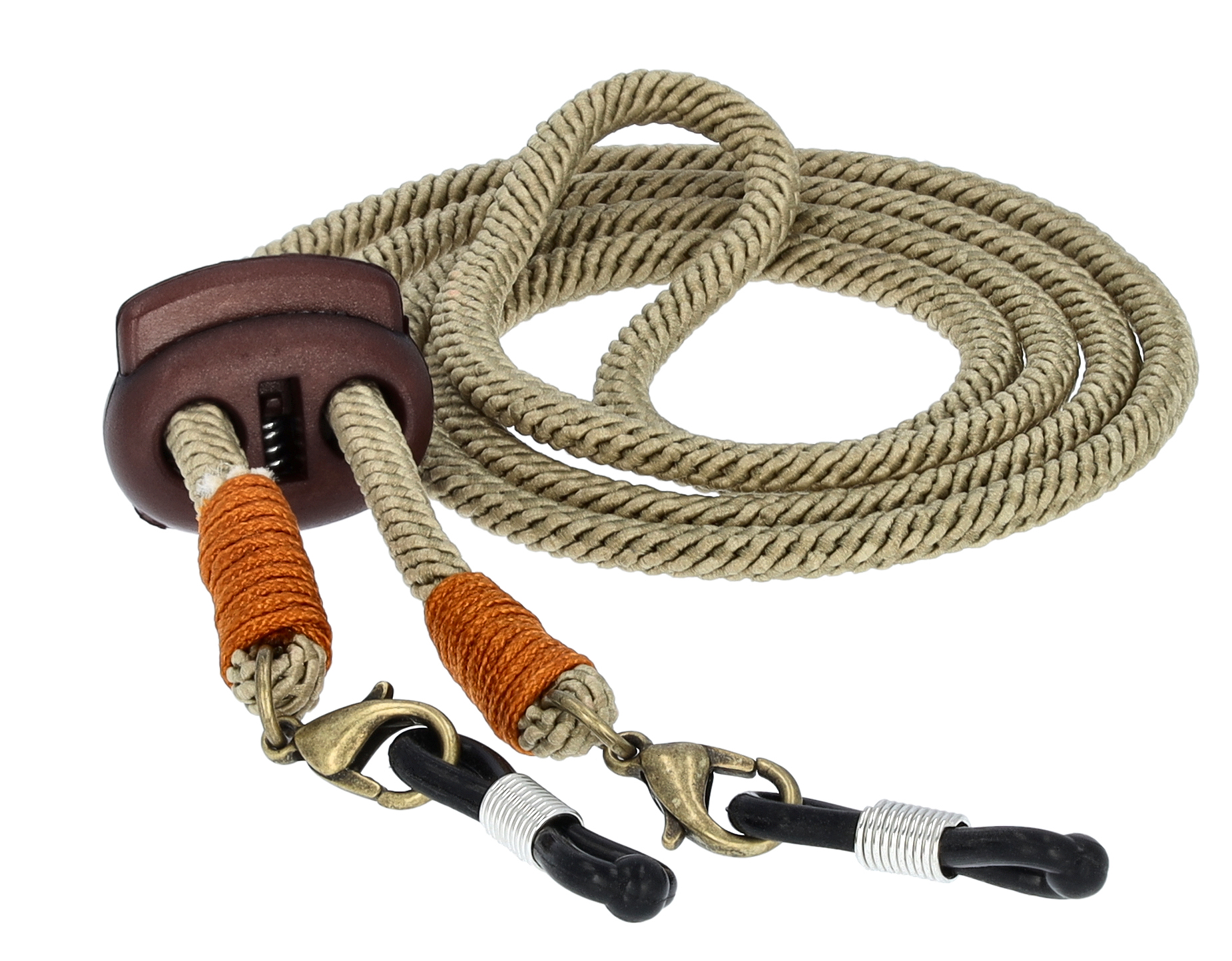 Das Bild zeigt ein Brillenband in  braun.