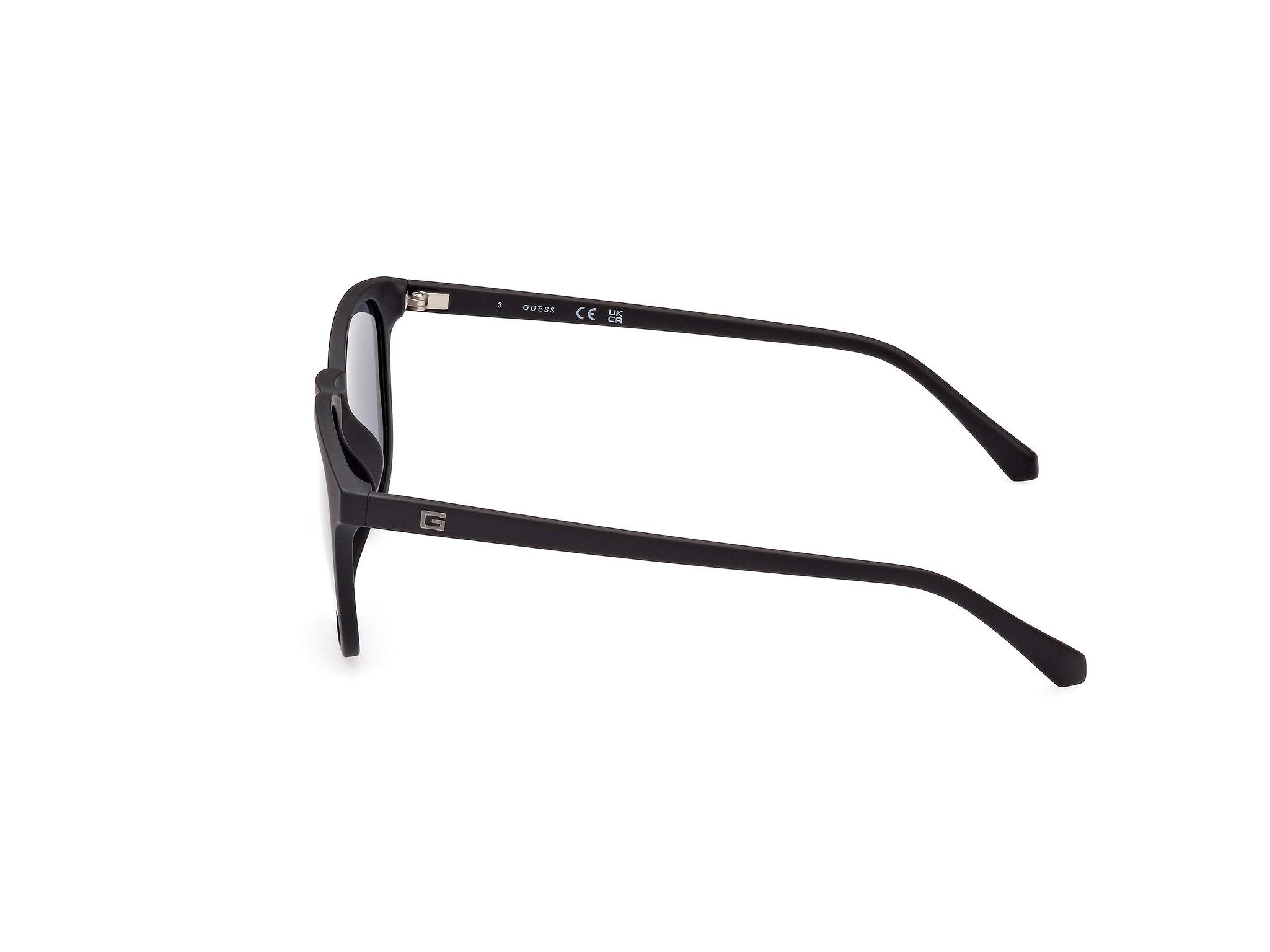Das Bild zeigt die Sonnenbrille GU00061 02D von der Marke Guess in Schwarz.
